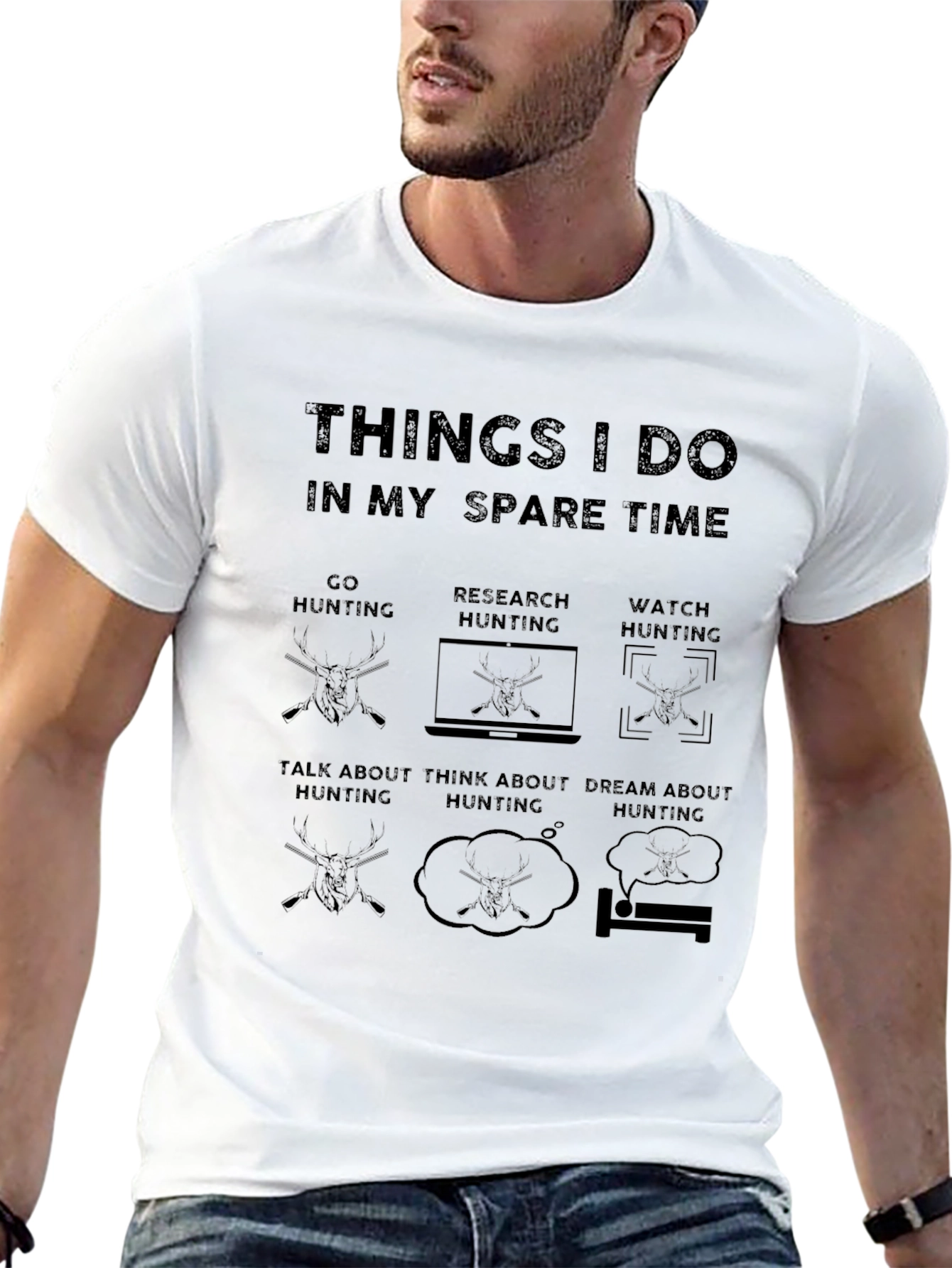 Hunting Spare Time Graphic Tee