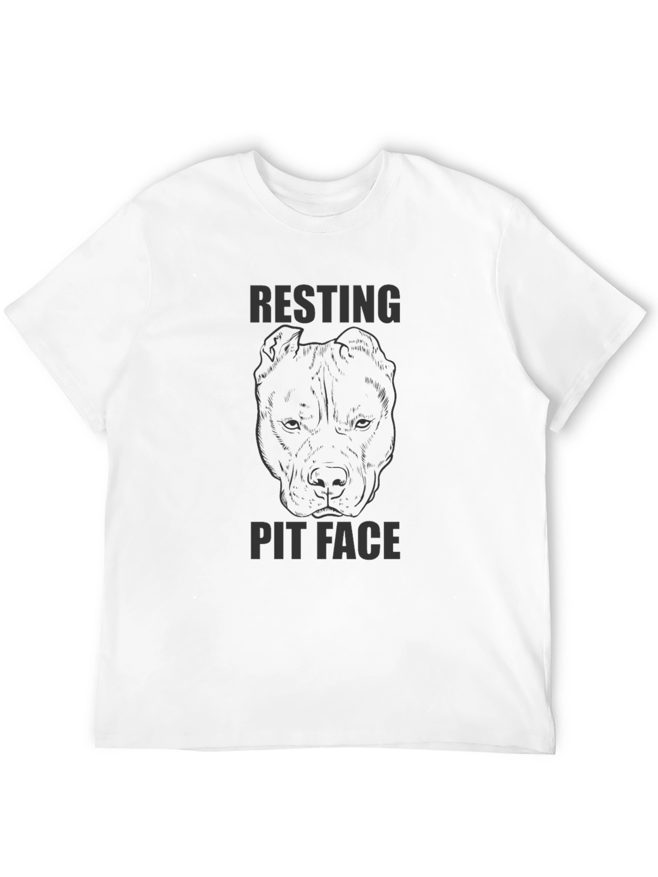 Resting Pit Face Black Graphic T-Shirt