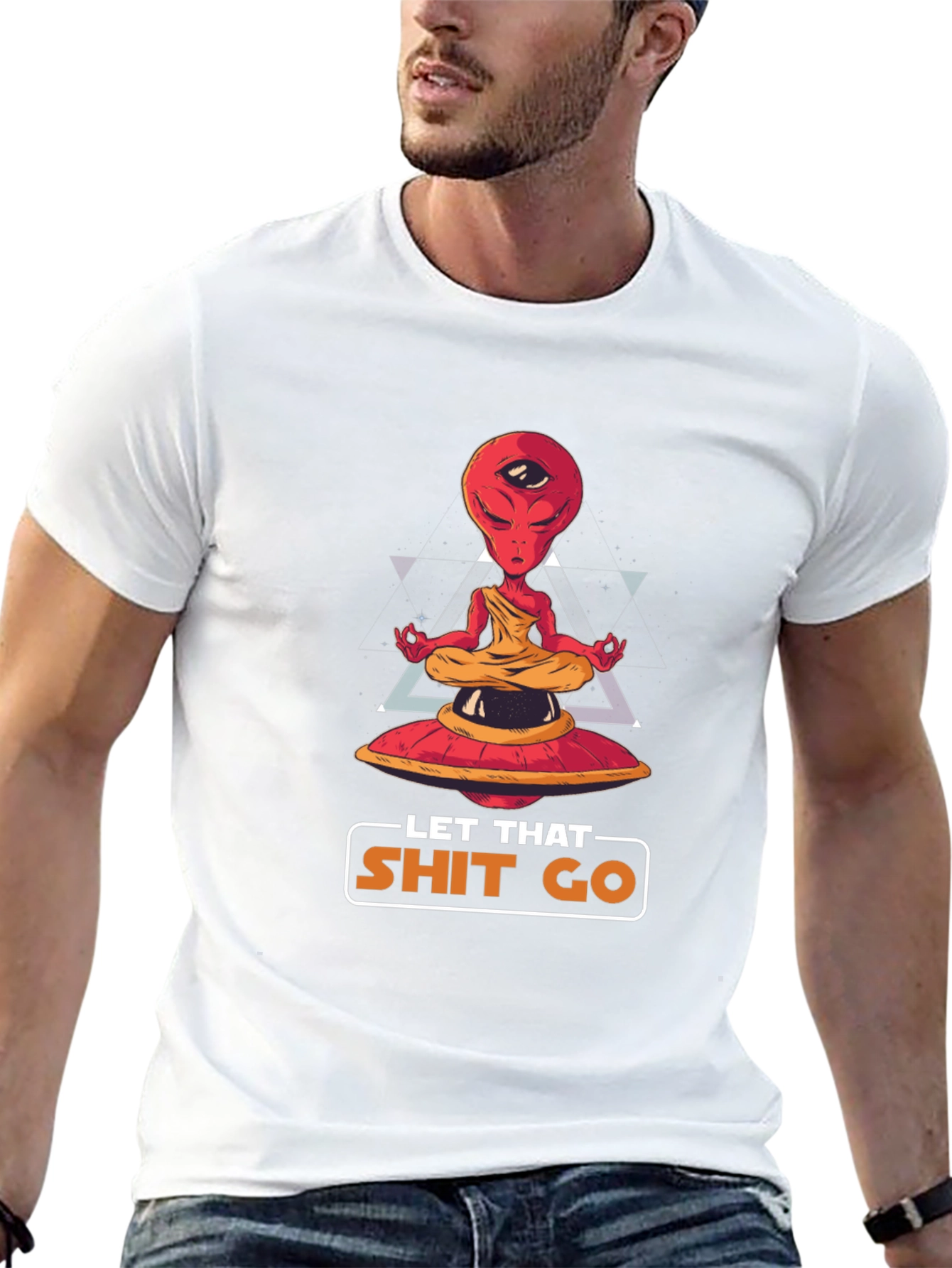 Meditating Alien T-Shirt - Let That Go