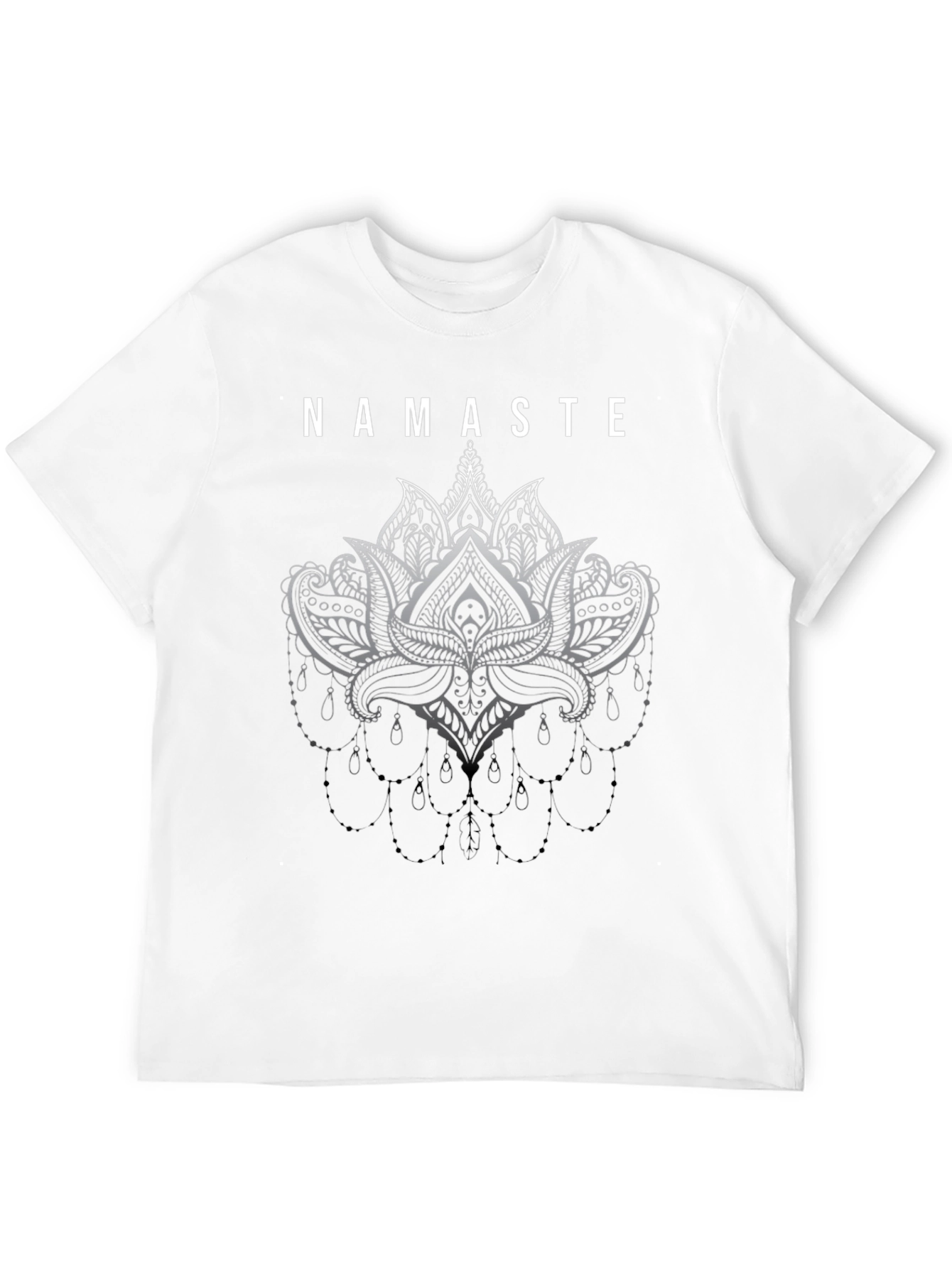 Namaste Lotus Graphic Black T-Shirt