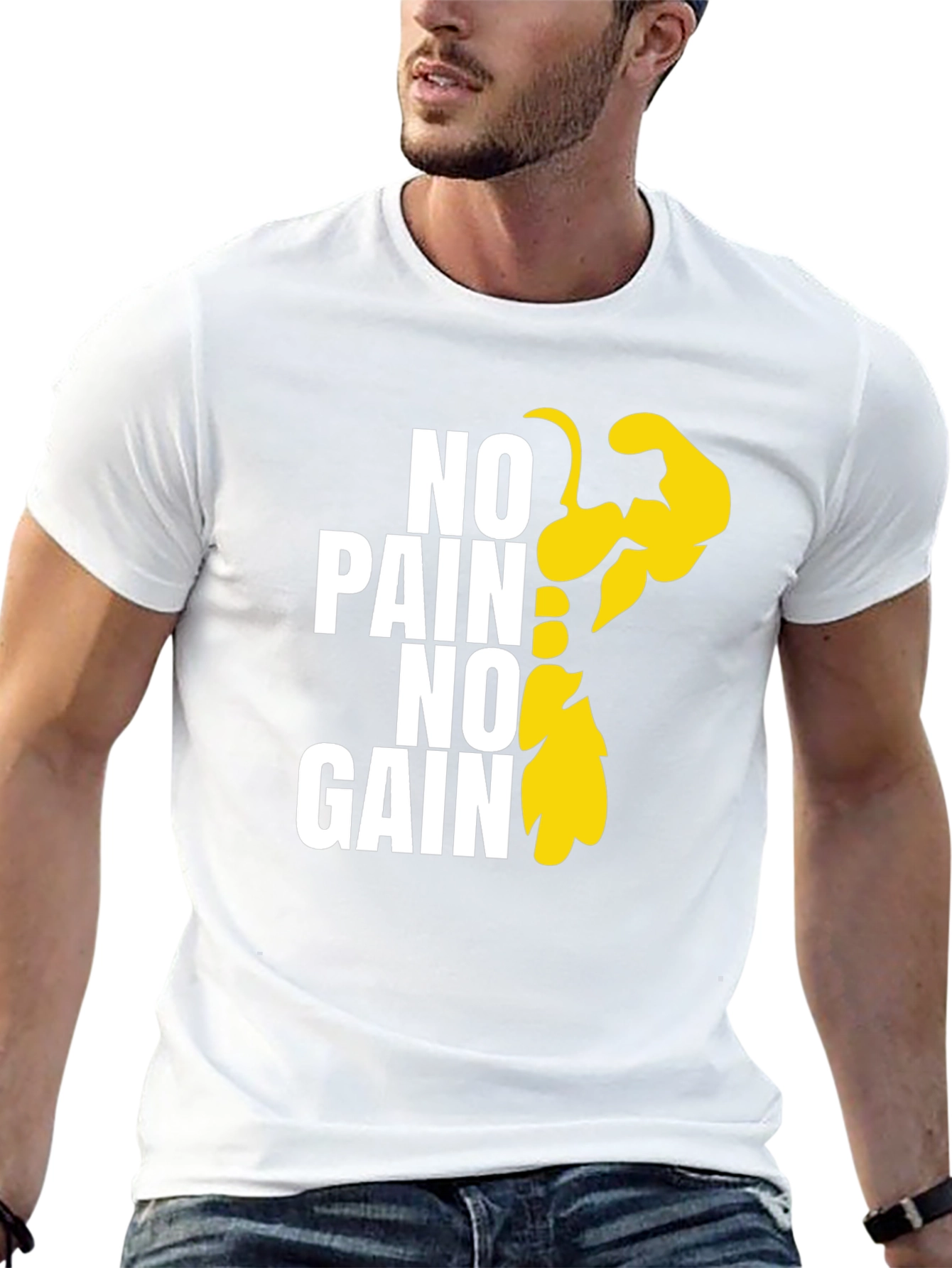 No Pain No Gain Graphic Tee - Black