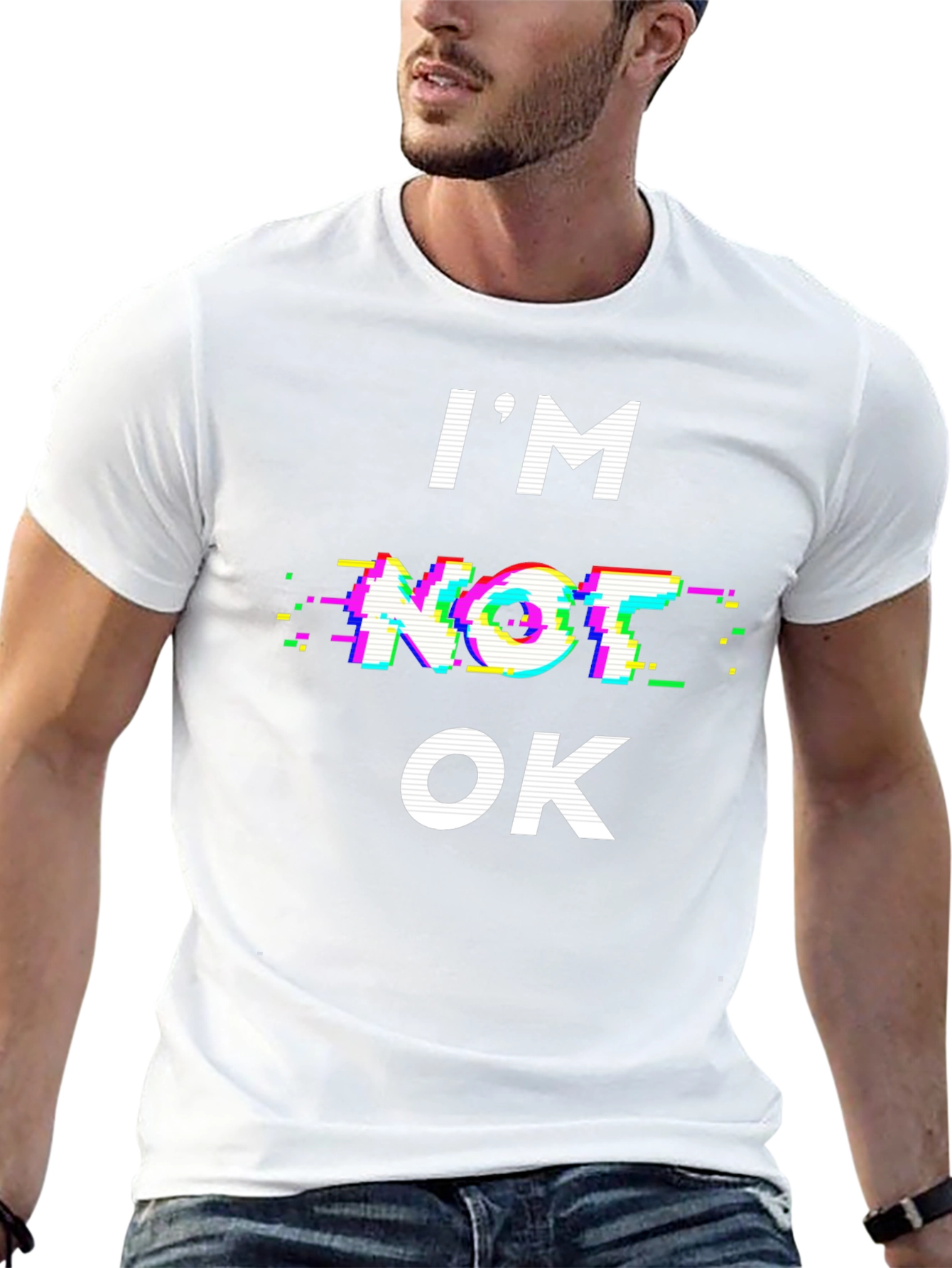 Im Not OK Graphic Tee - Black