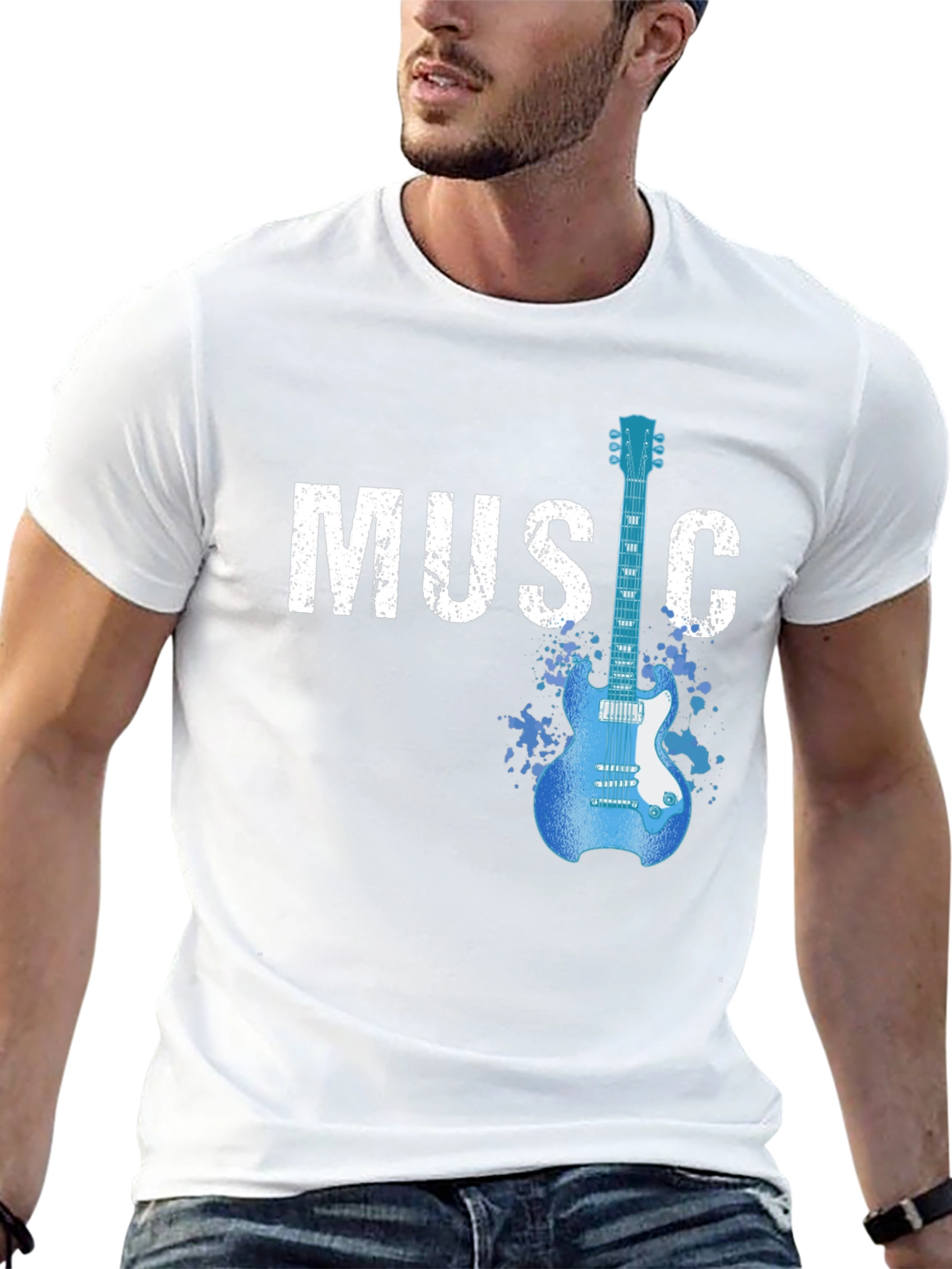 Music Guitar T-Shirt - Cool Graphic Tee
