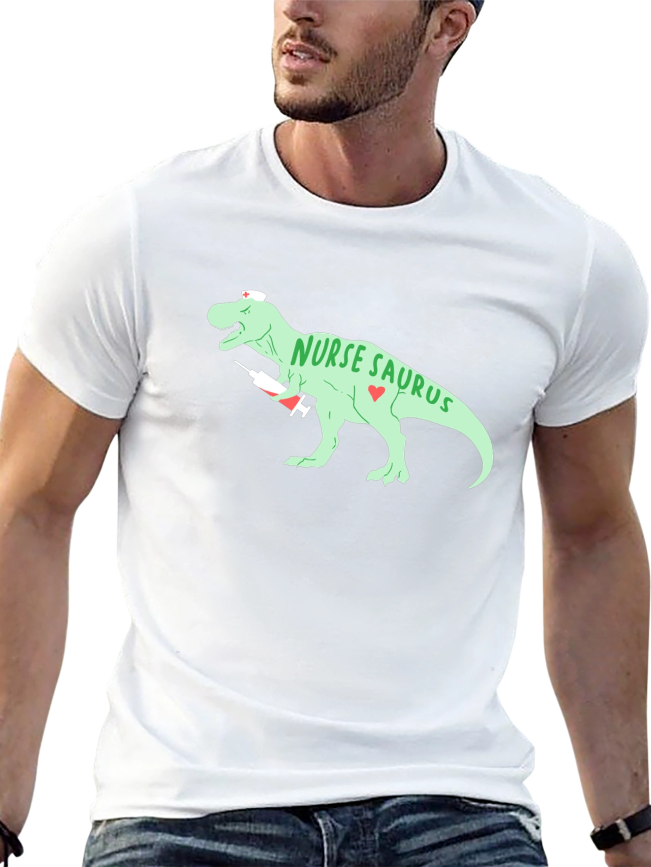 Nurse Saurus T-Shirt - Medical Dinosaur Tee