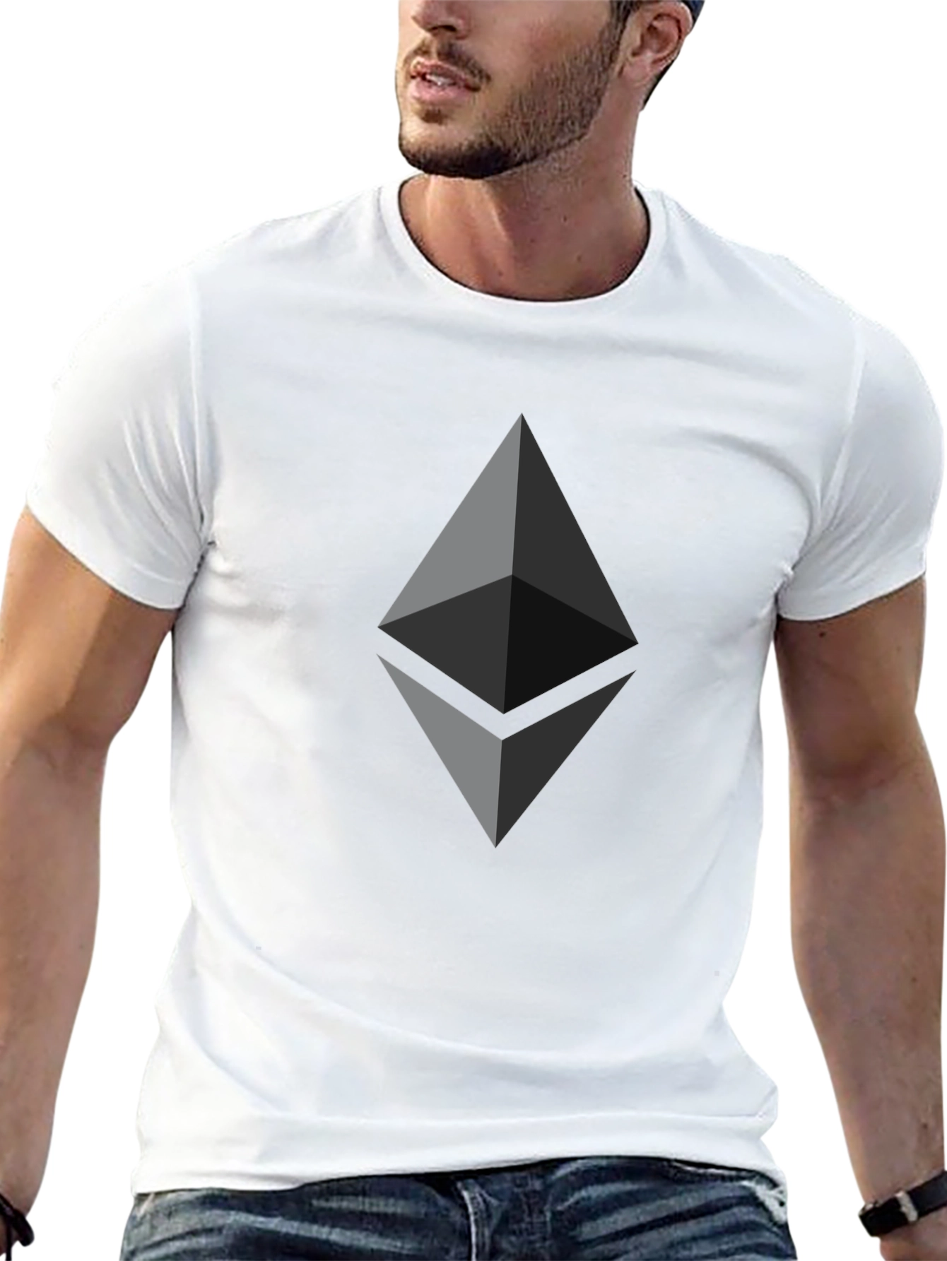 Ethereum Crypto Black T-Shirt - Sleek & Modern Design