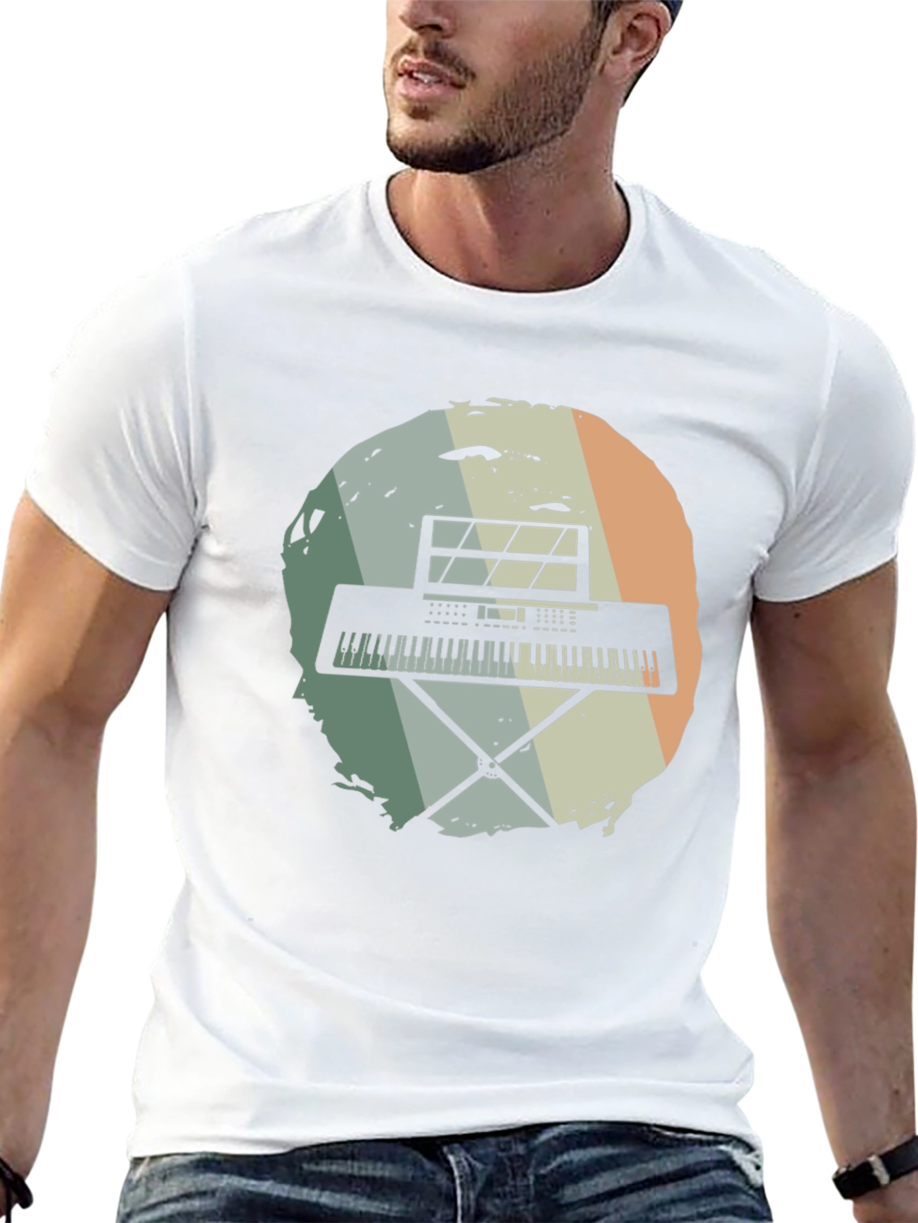 Retro Keyboard T-Shirt - Musician Style Tee