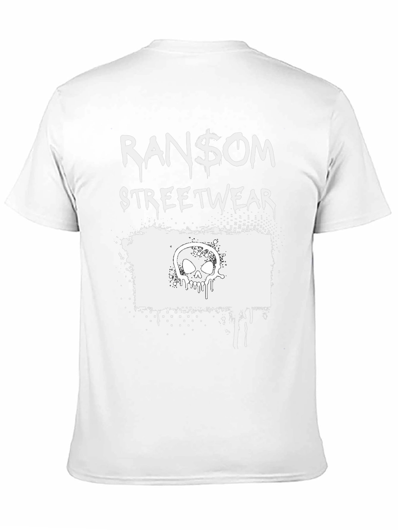 Ransom Streetwear T-Shirt with Skull Graphic - Black