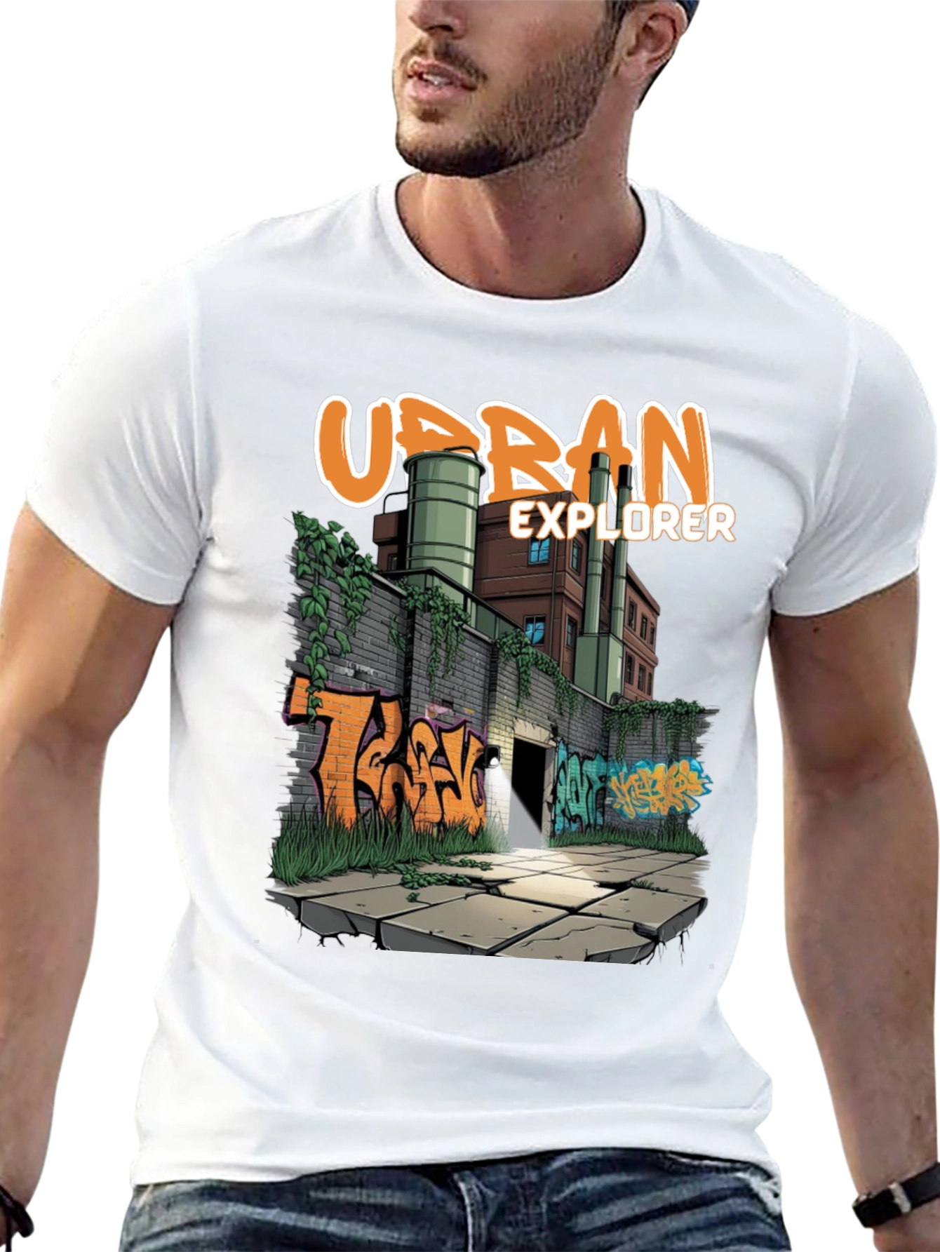 Urban Explorer Graphic Tee - Graffiti Art T-Shirt