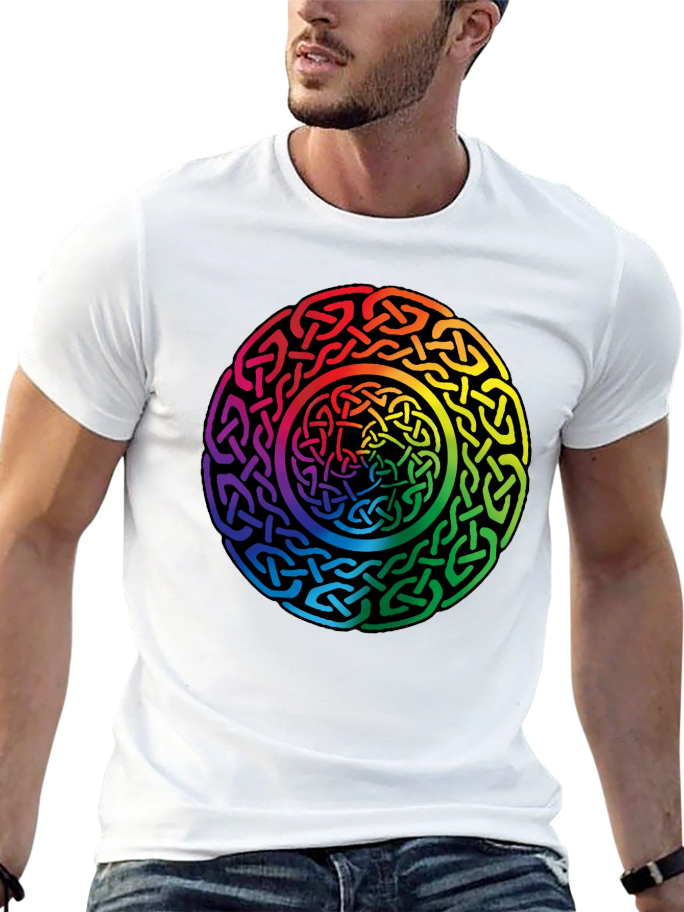 Rainbow Celtic Knot Graphic T-Shirt