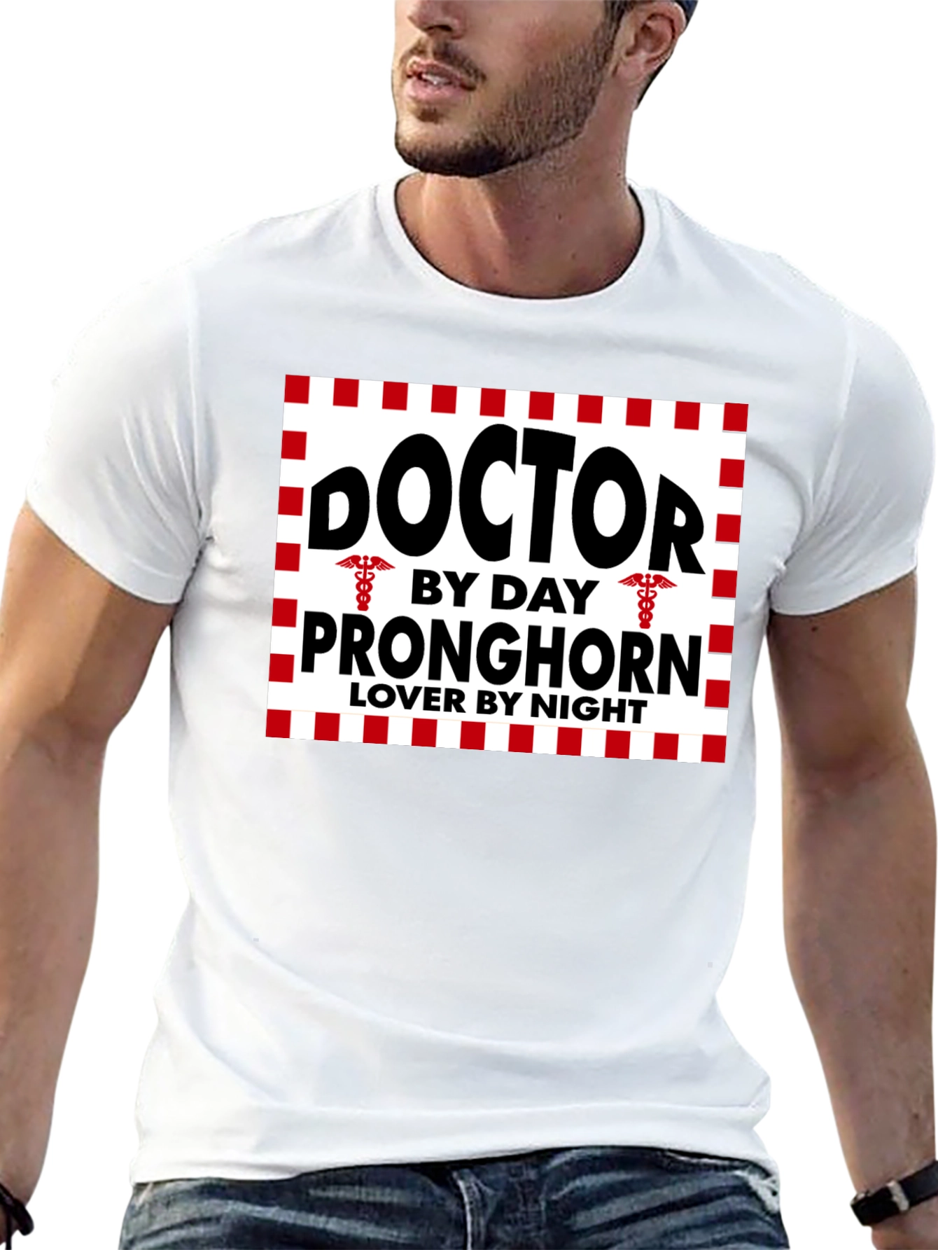 Doctor Pronghorn Lover Novelty Graphic T-Shirt