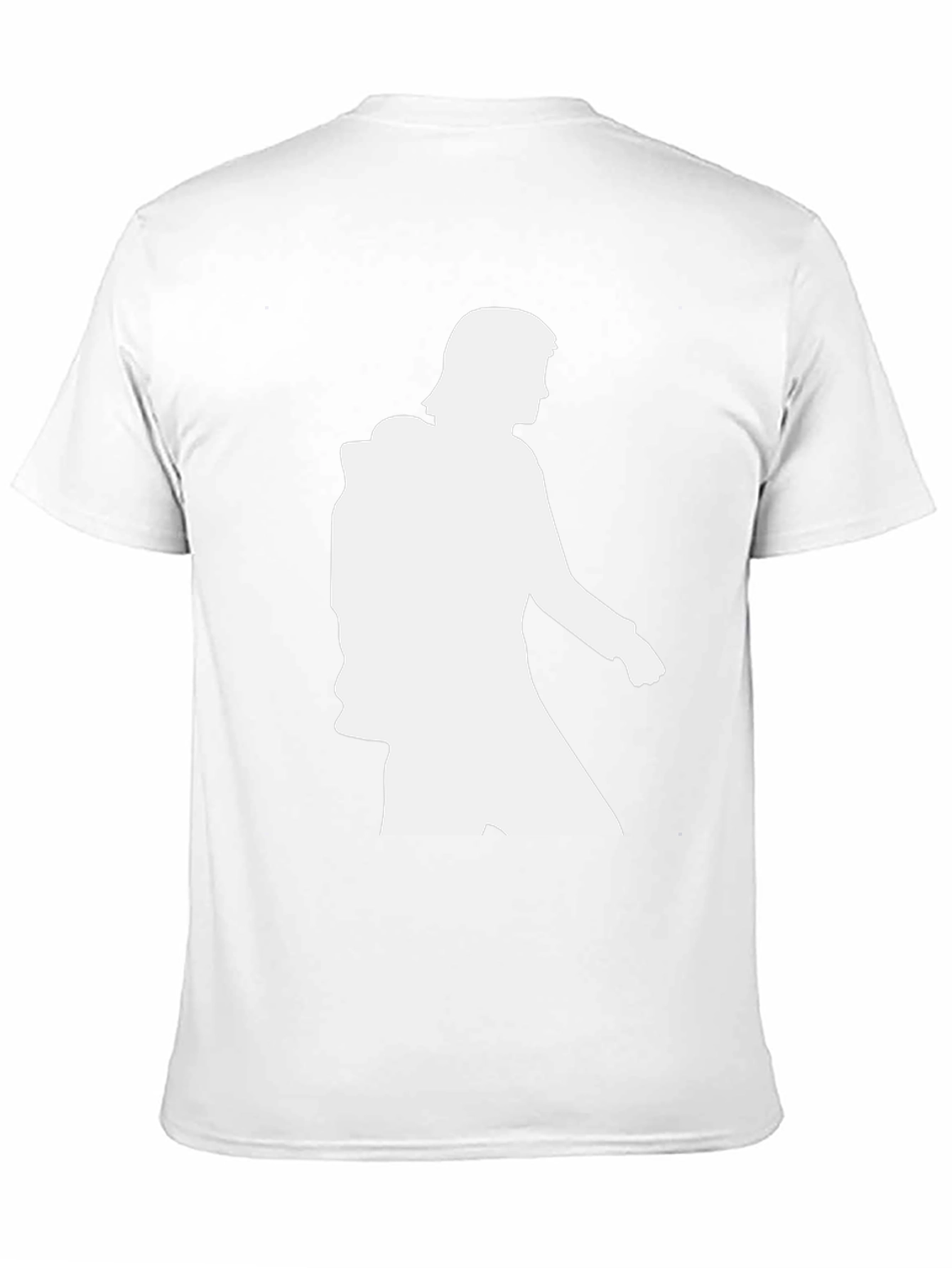 White Silhouette on Black T-Shirt