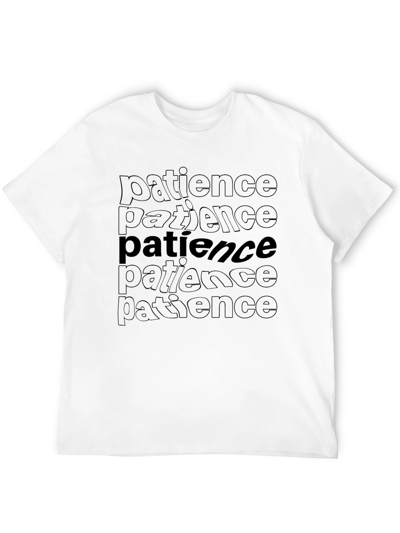 Patience T-Shirt - Black Graphic Tee