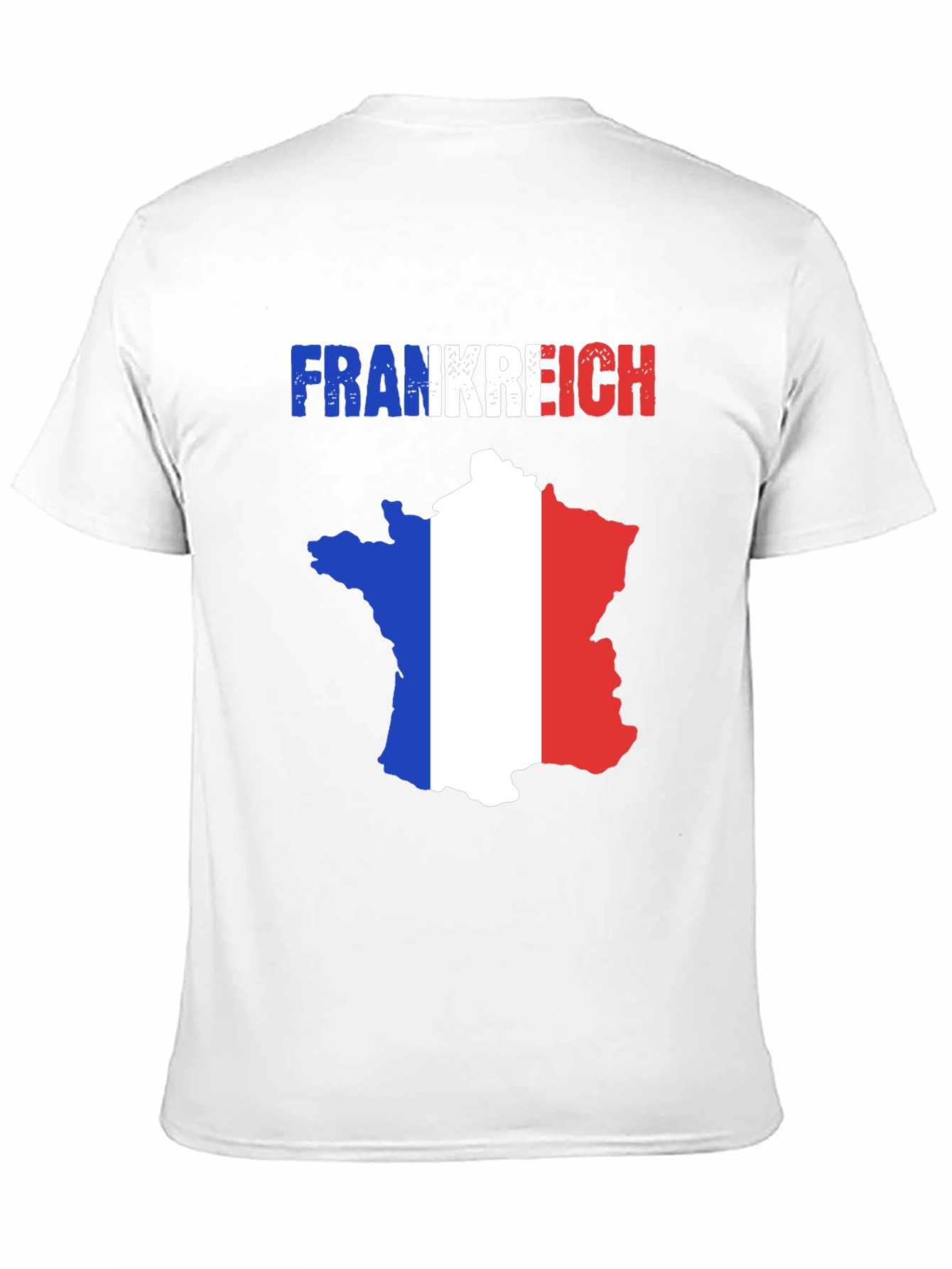 France Flag Map T-Shirt - Frankreich Novelty Tee