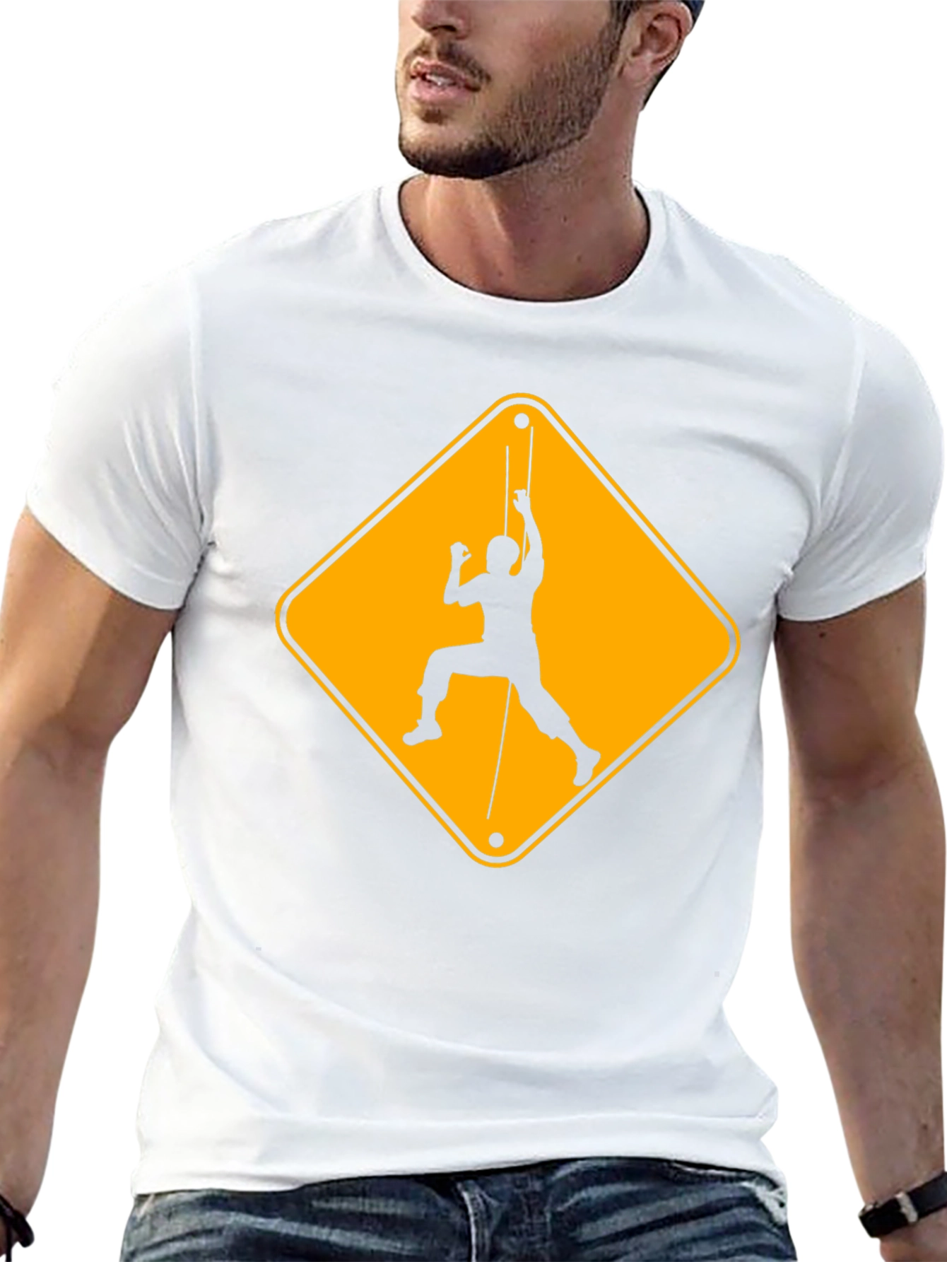Climbing Hazard Black T-Shirt - Unique Climbers Tee
