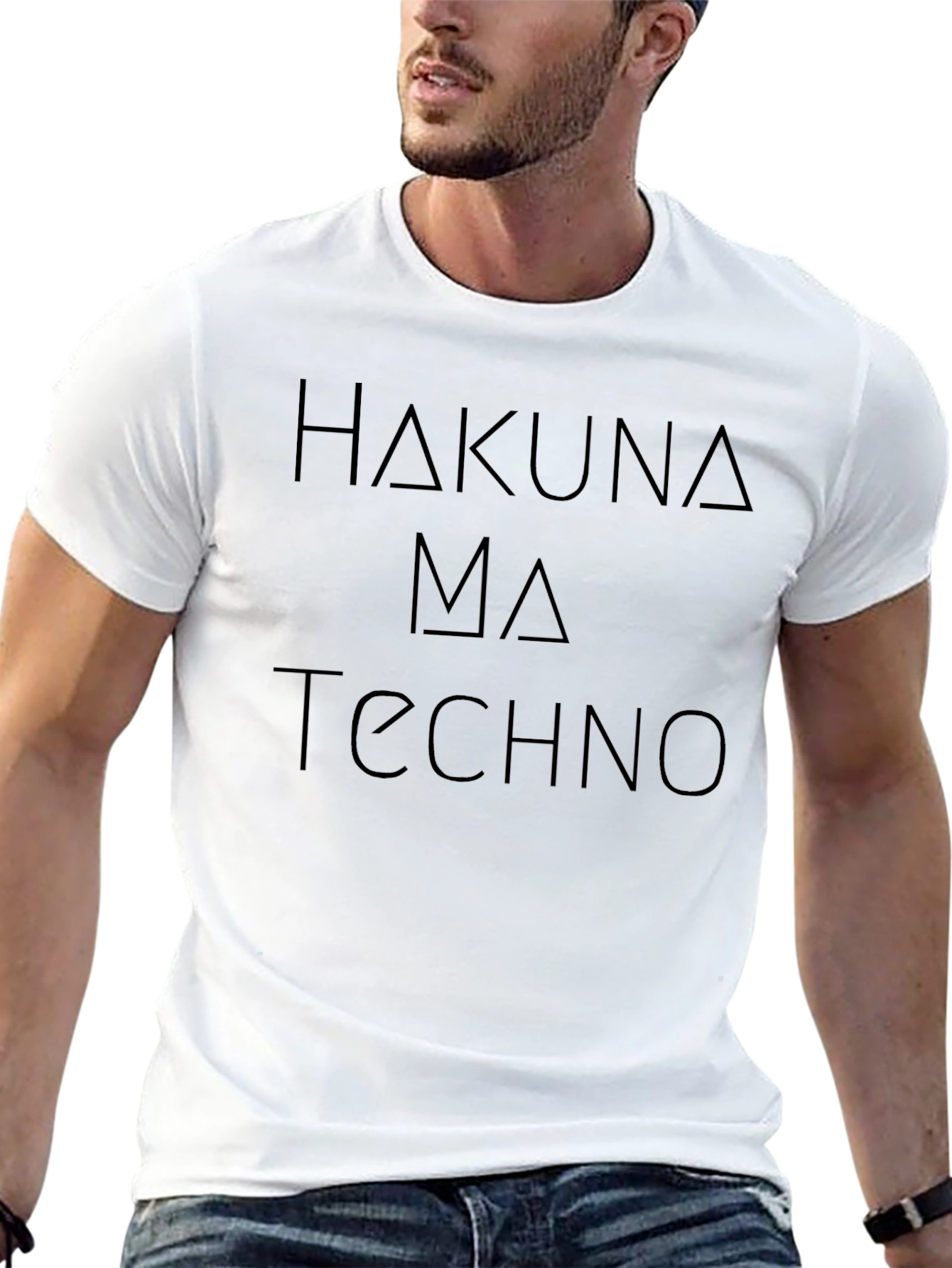 Hakuna Ma Techno Black Graphic Tee
