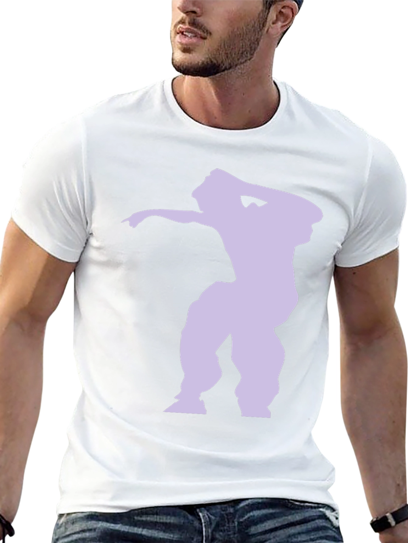 Dabbing Silhouette Graphic Tee - Black