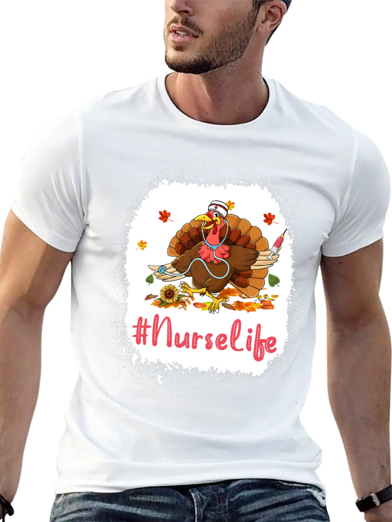Nurse Life Turkey Graphic T-Shirt - Thanksgiving Apparel