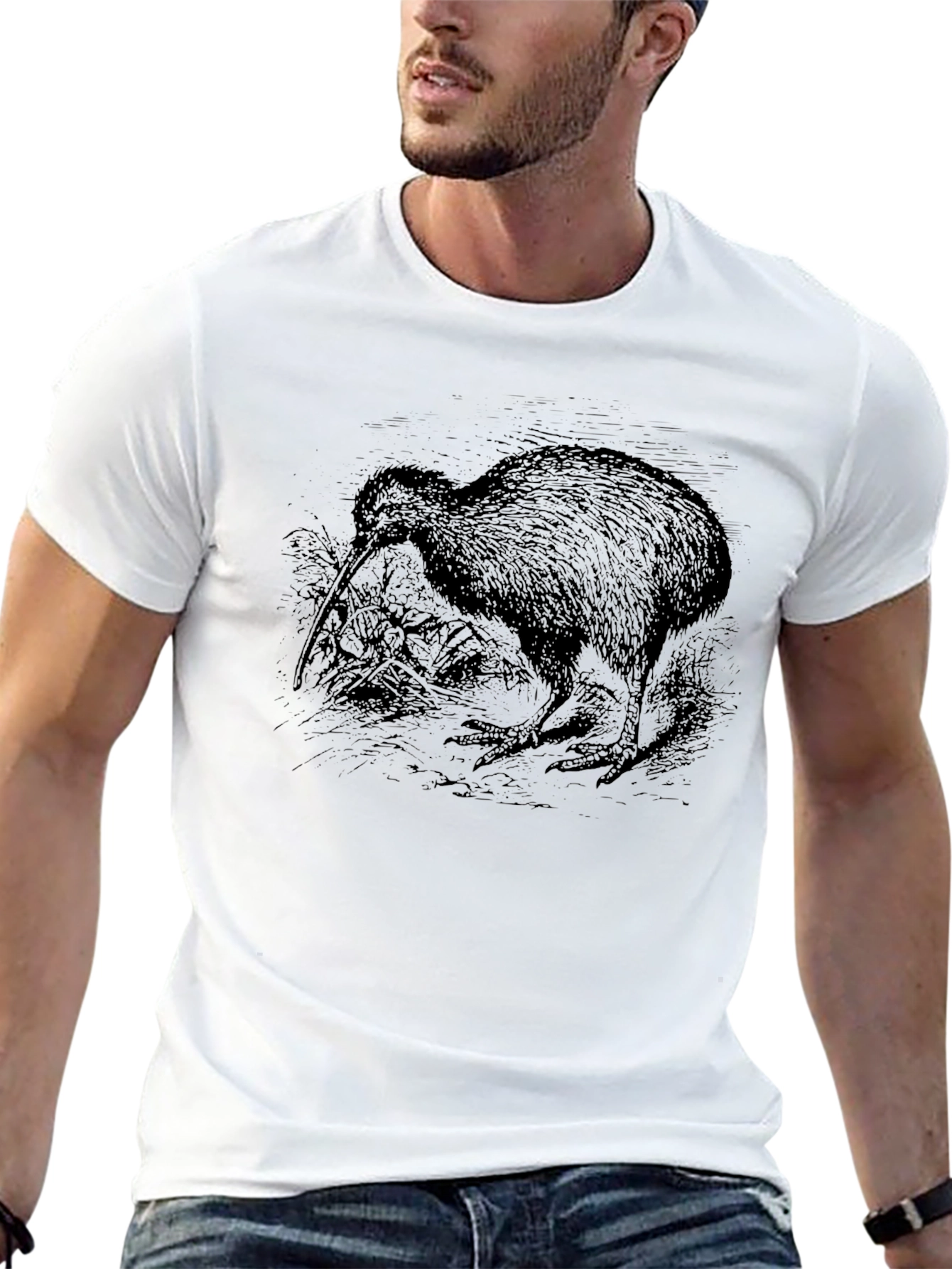 Kiwi Bird Graphic T-Shirt - Unisex Black Tee