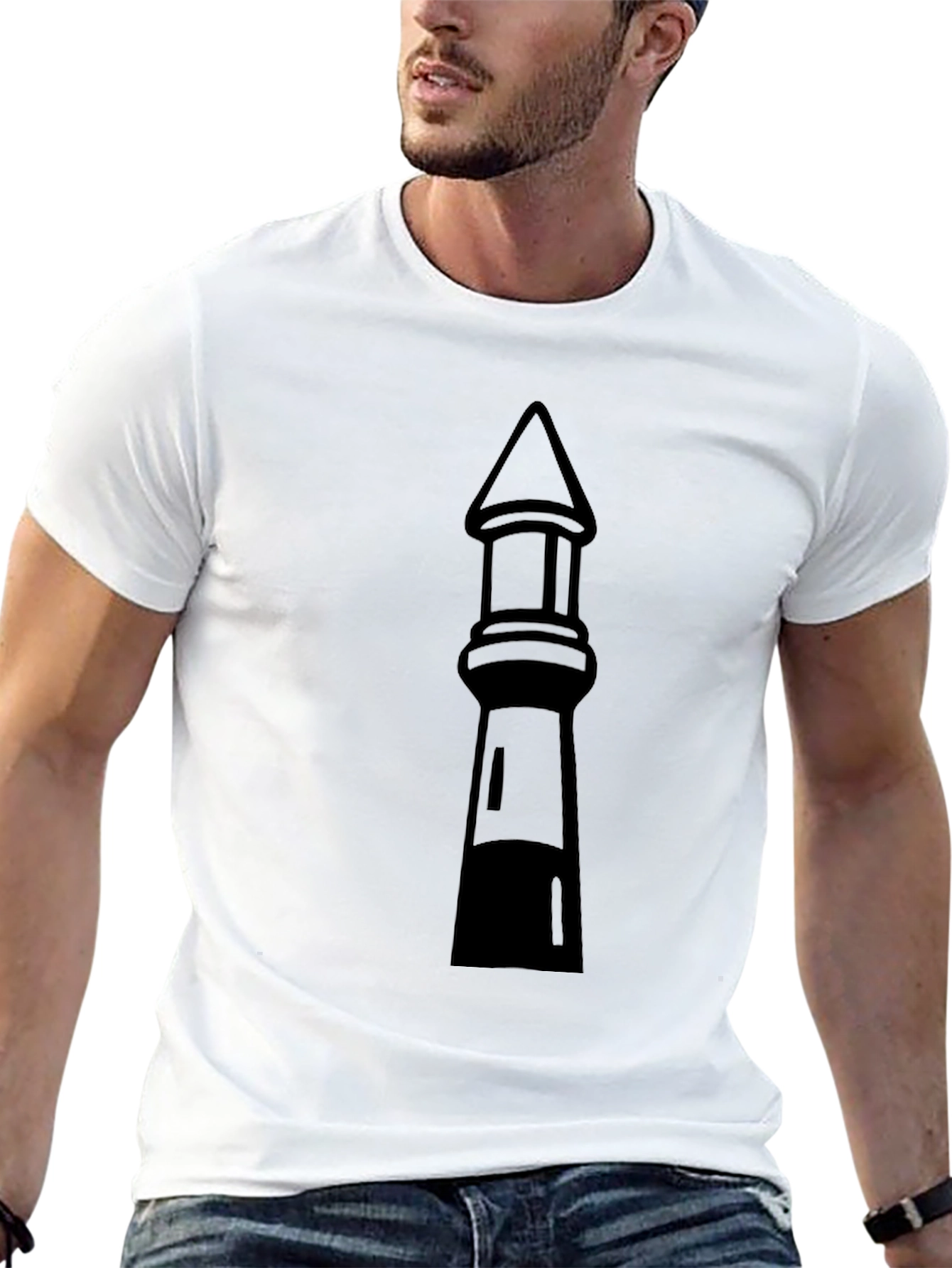 Lighthouse Graphic Black T-Shirt