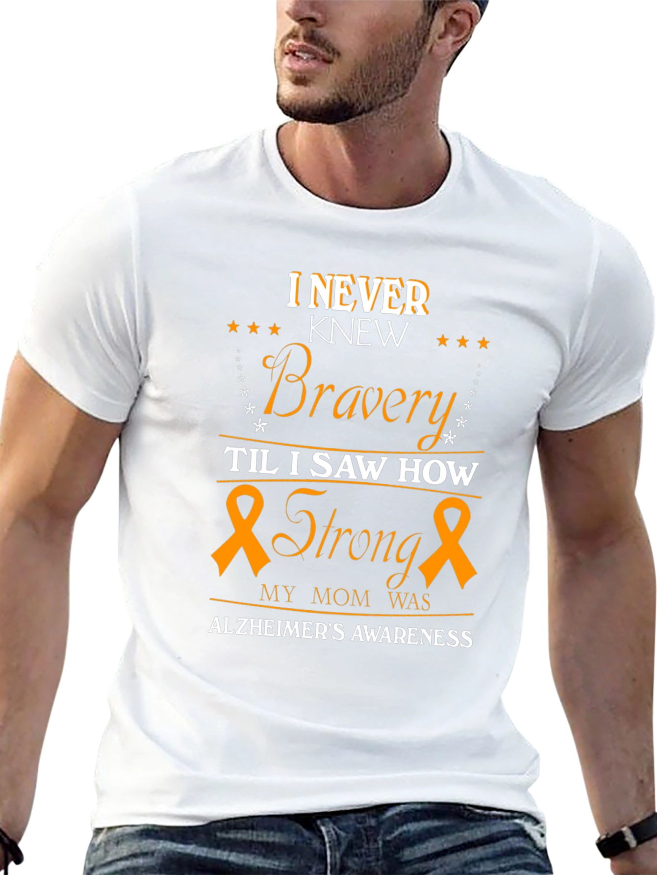 Alzheimers Awareness T-Shirt - Bravery & Strength