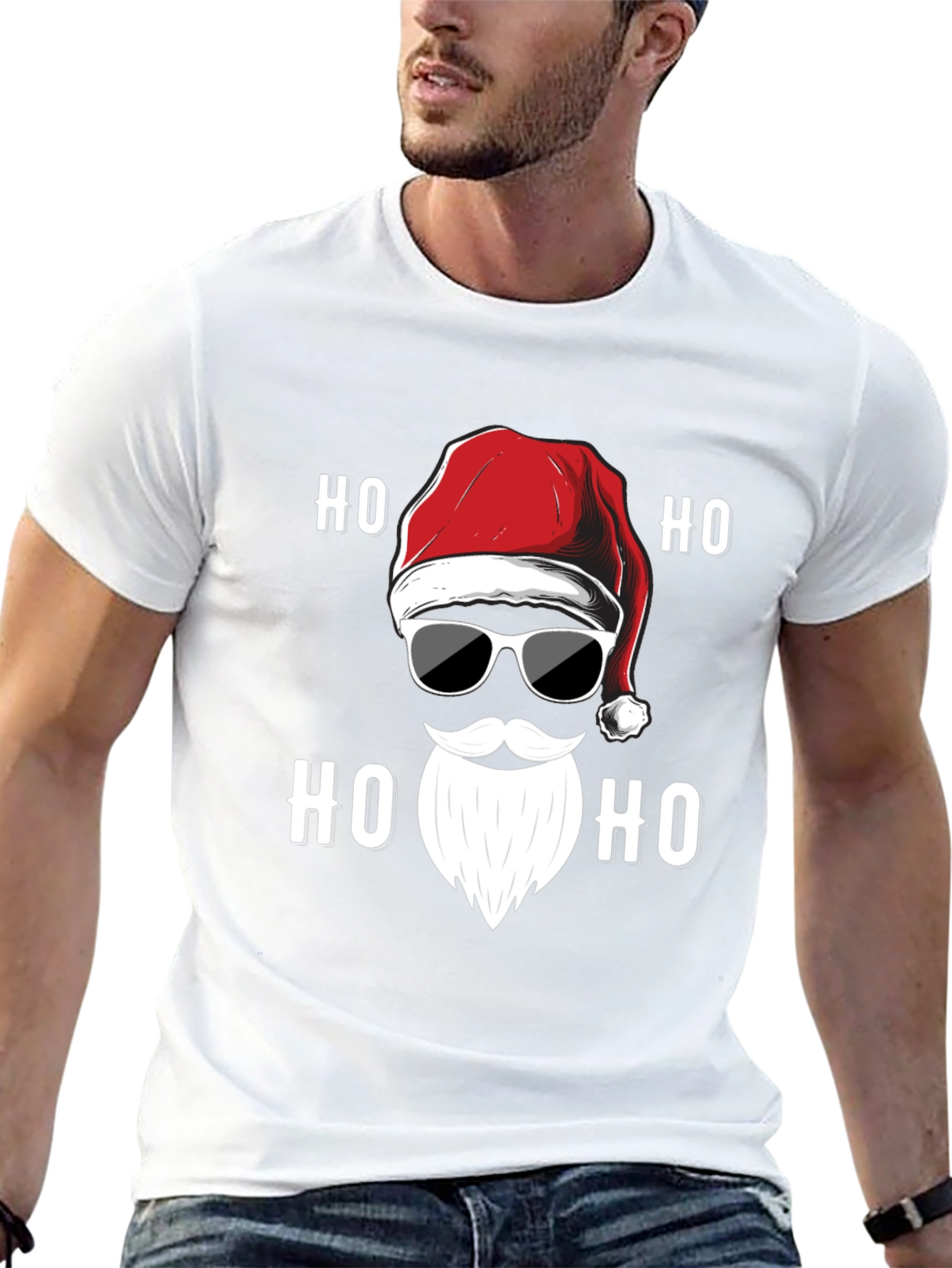 Cool Santa Ho Ho Ho Graphic Tee
