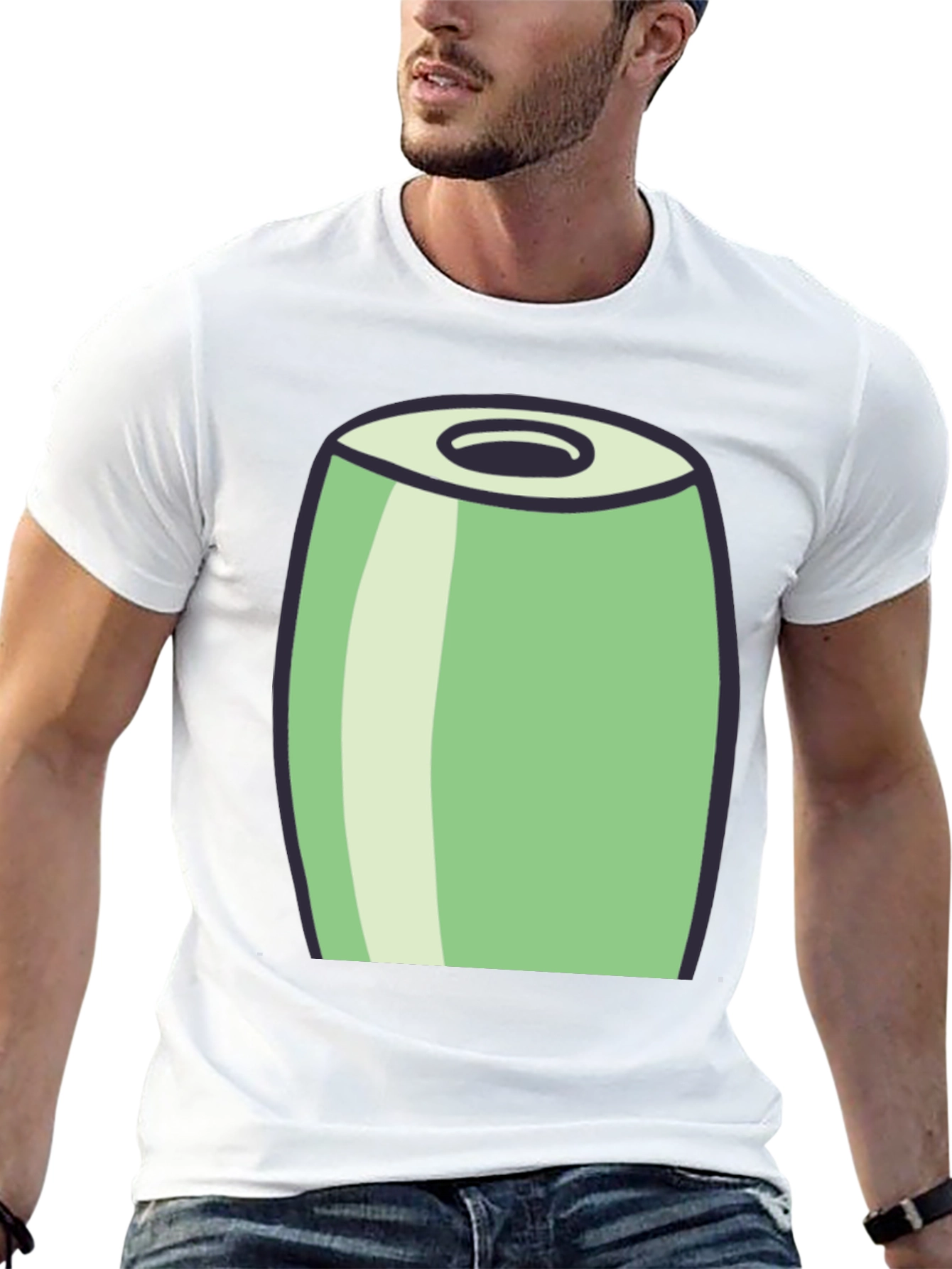 Cartoon Can Graphic Tee - Black