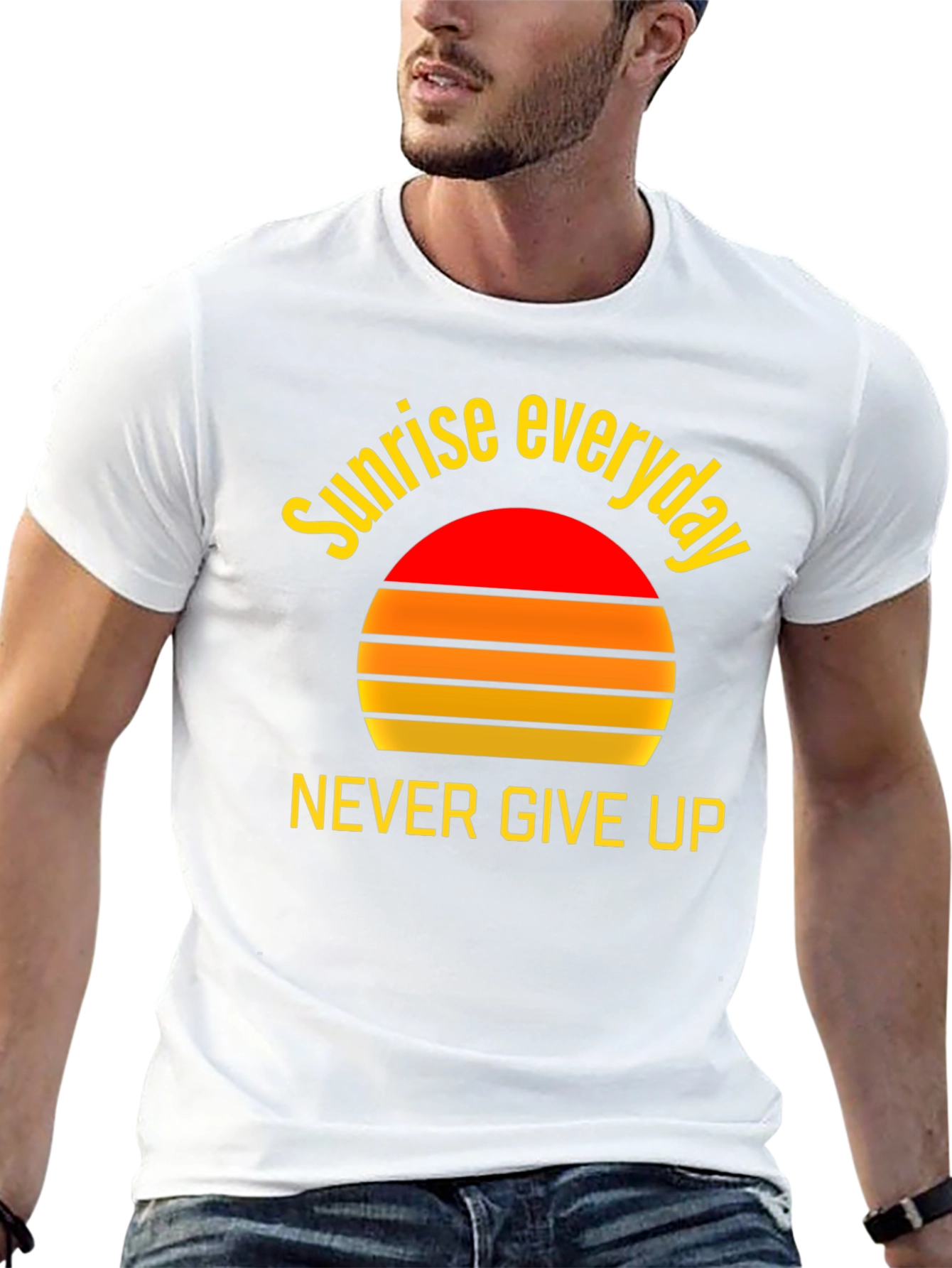 Sunrise Everyday Graphic Tee - Never Give Up