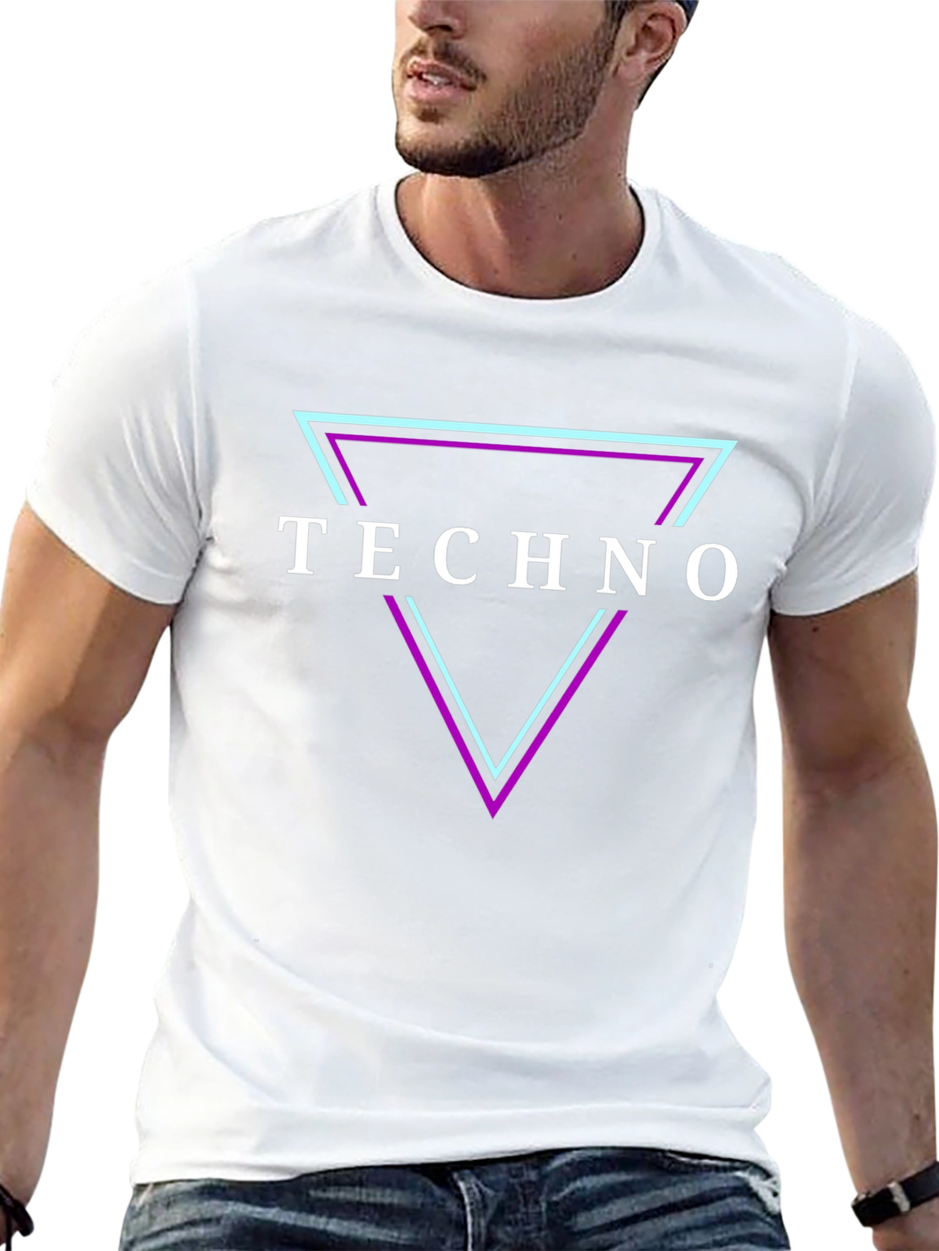Techno Triangle Graphic T-Shirt - Club Rave Wear
