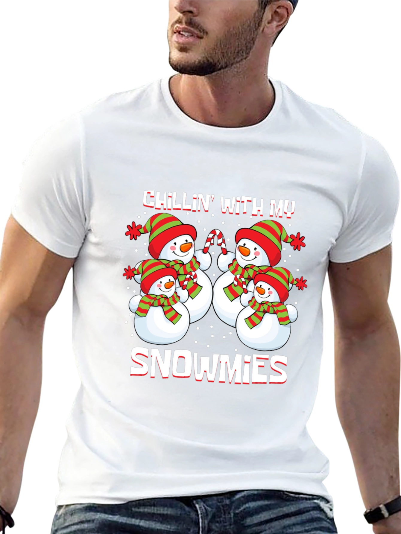 Chillin With My Snowmies Christmas Graphic Tee