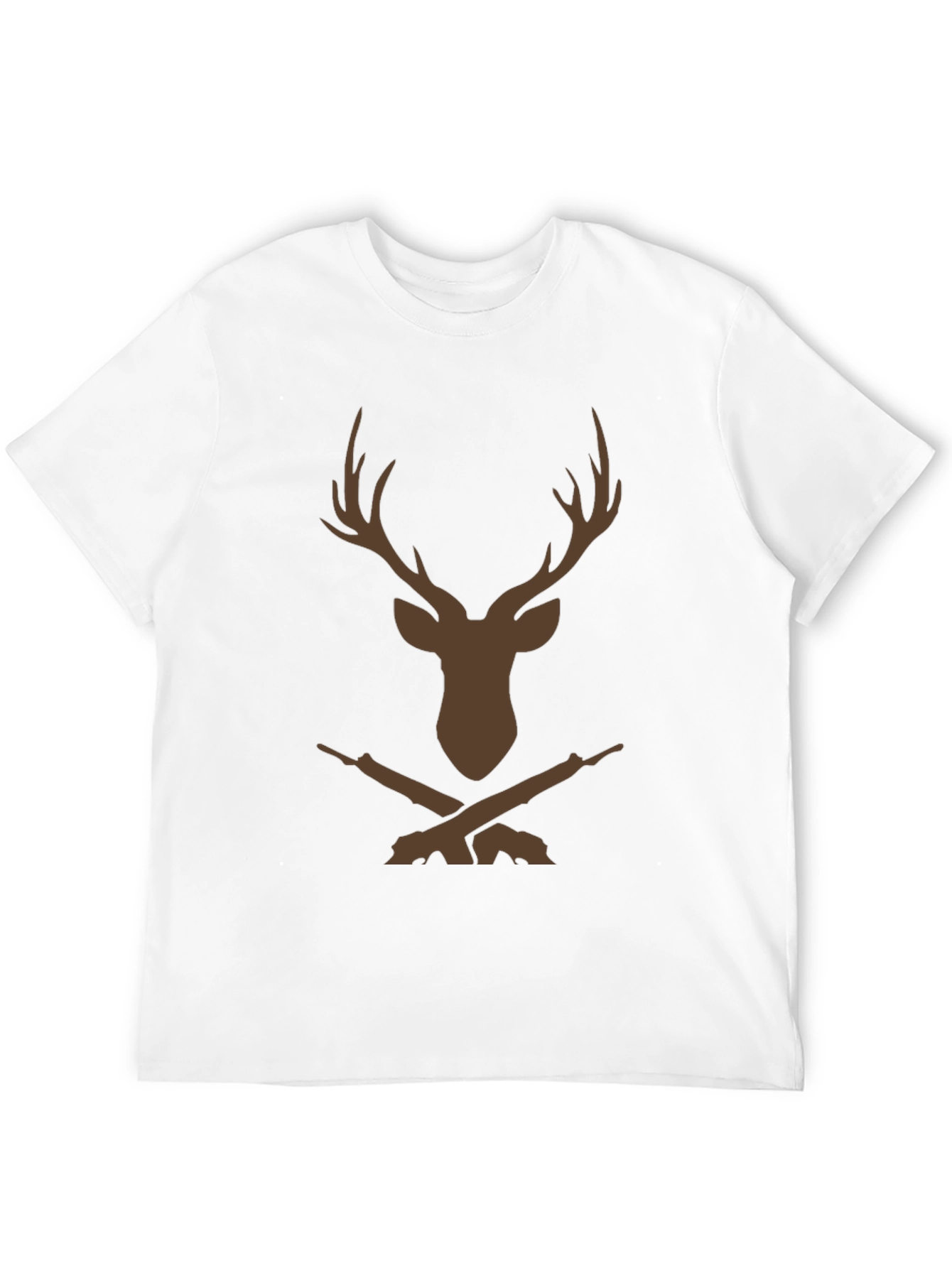 Deer Hunting T-Shirt - Buck Antler Rifle Graphic Tee