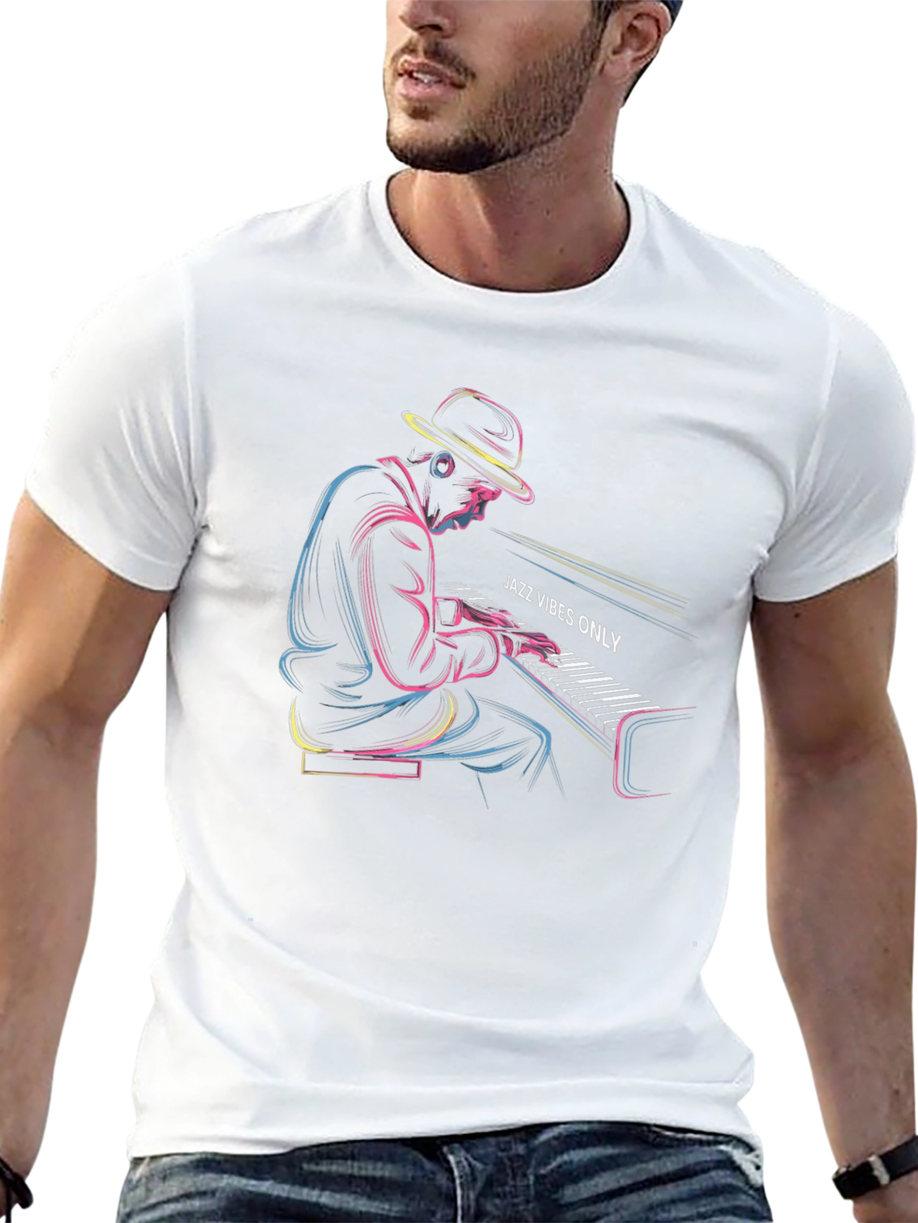 Jazz Vibes Only T-Shirt - Musician Graphic Tee