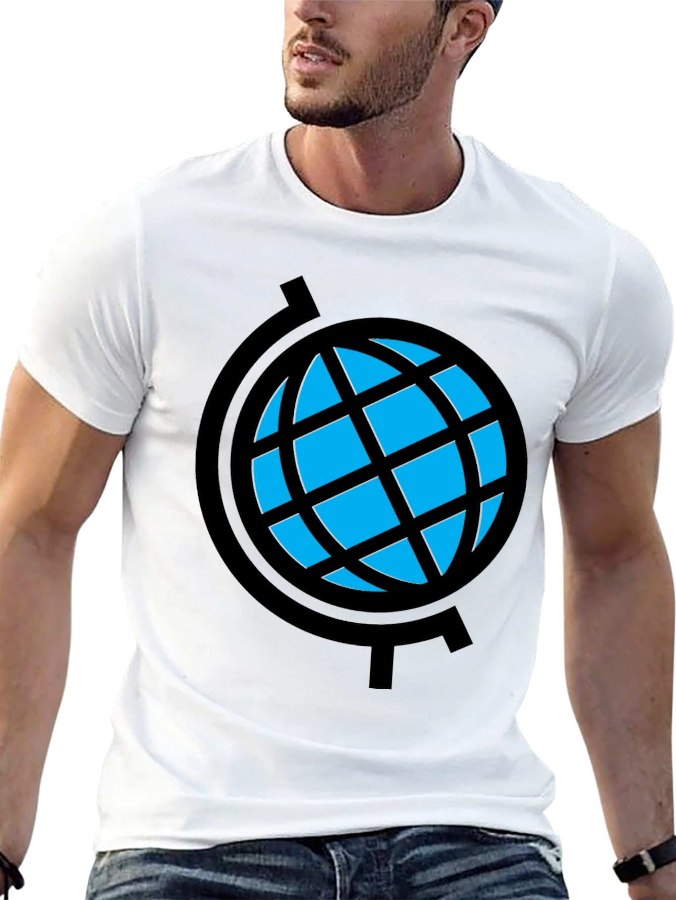 Globe Graphic Tee - Modern Black T-Shirt