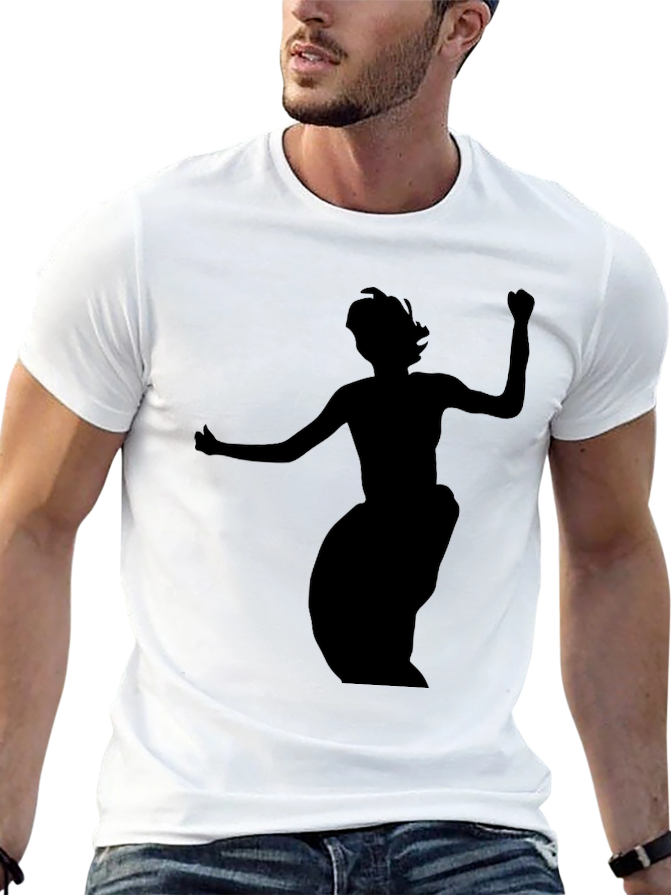 Silhouette Dancer Graphic Black T-Shirt