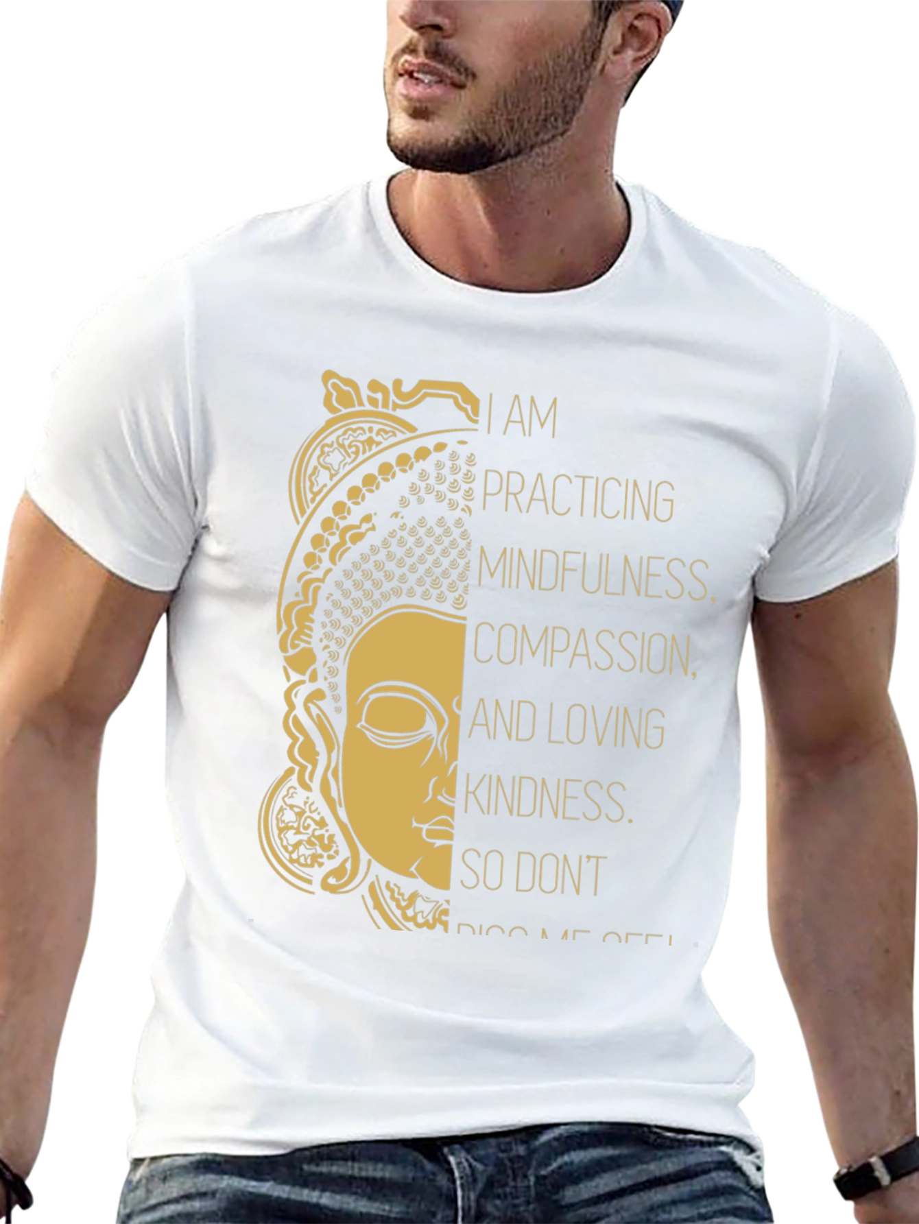 Mindfulness Buddha Graphic Tee - Black