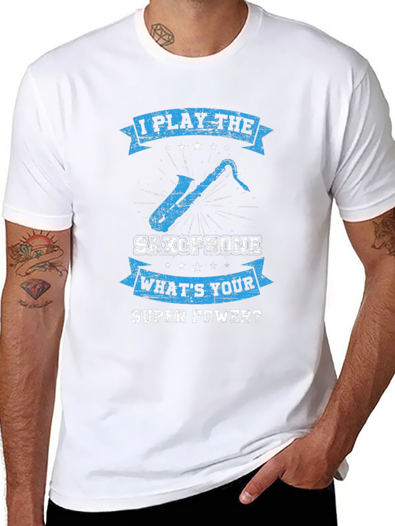 Saxophone Superpower T-Shirt - Musician Tee