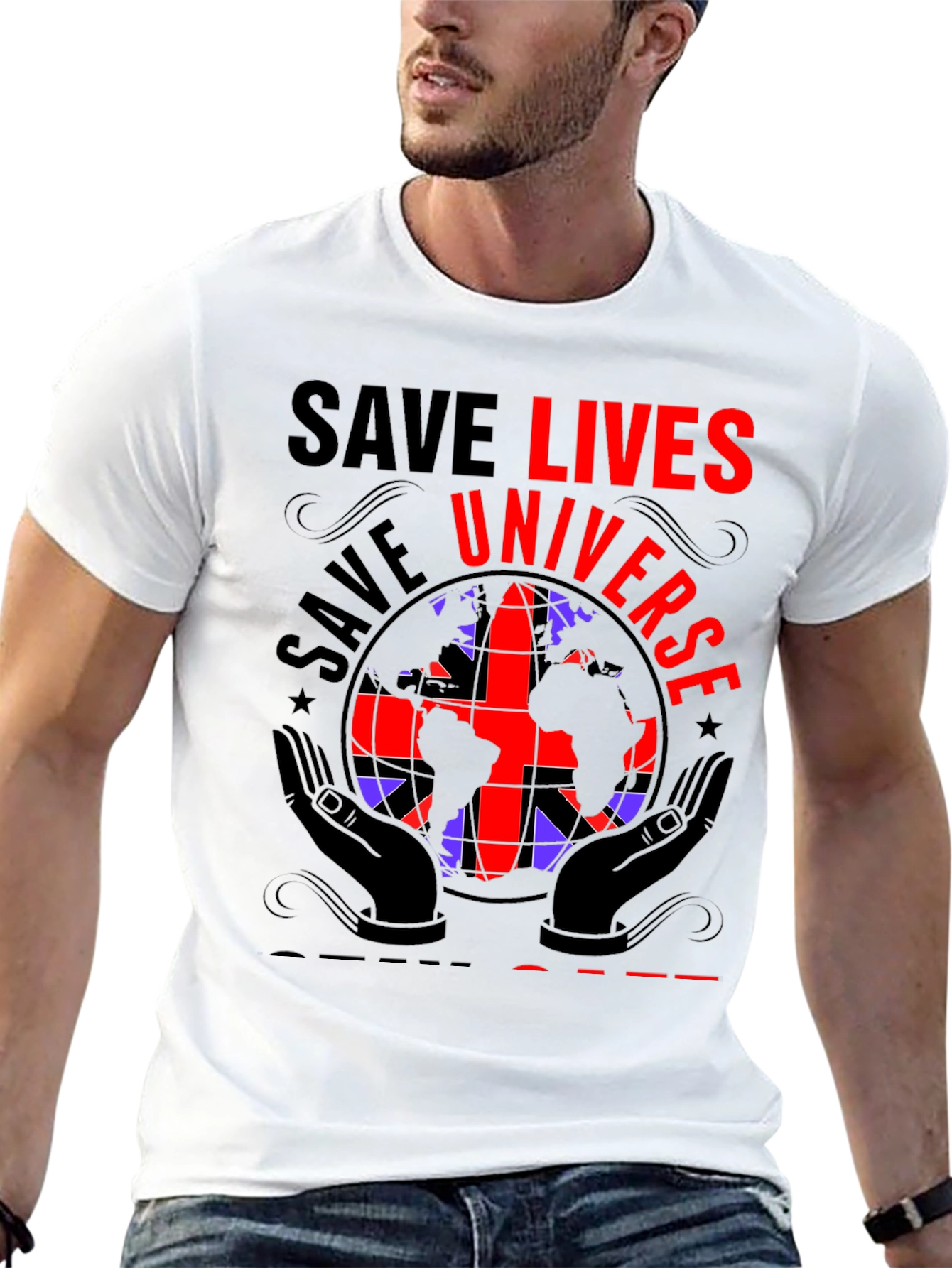 Save Lives Universe Graphic T-Shirt