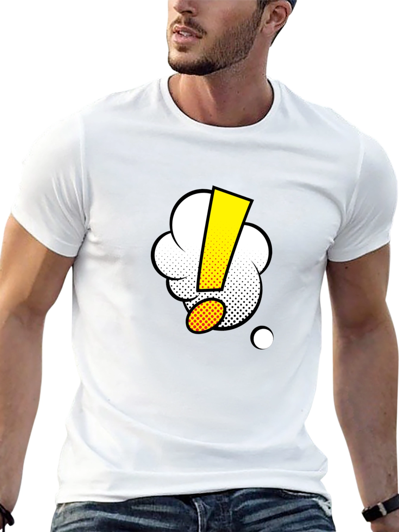 Comic Exclamation Black T-Shirt