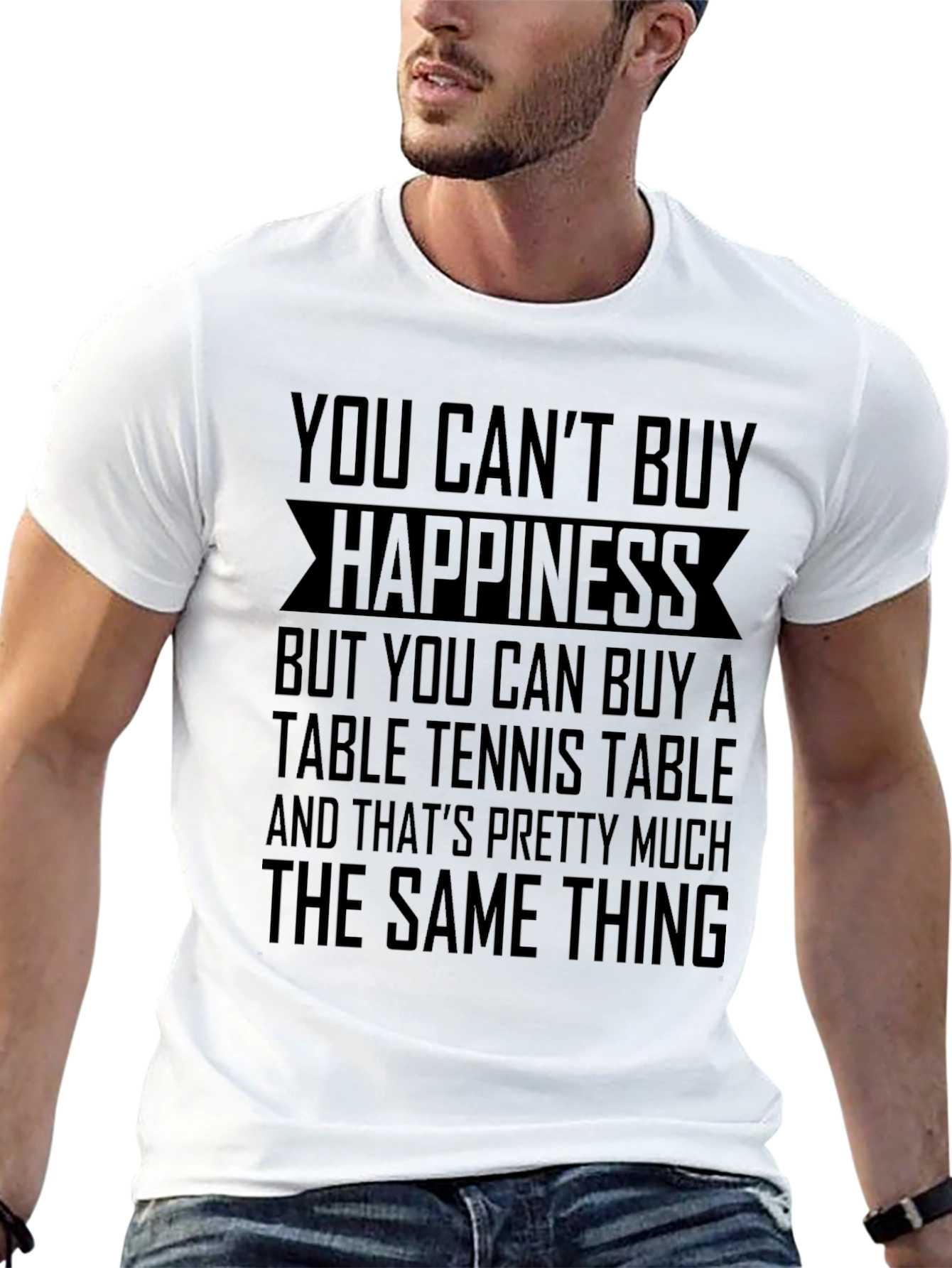 Funny Table Tennis T-Shirt - Buy Happiness