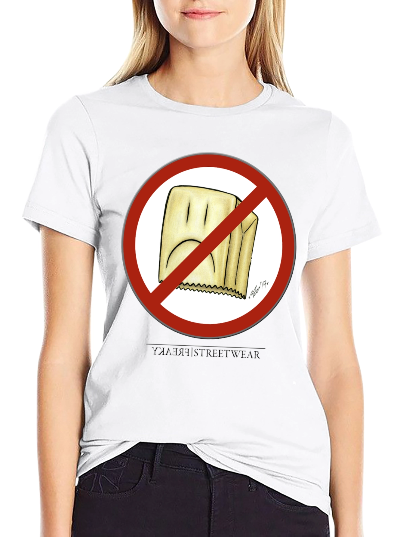 No Paper Bag Black T-Shirt - Streetwear Style