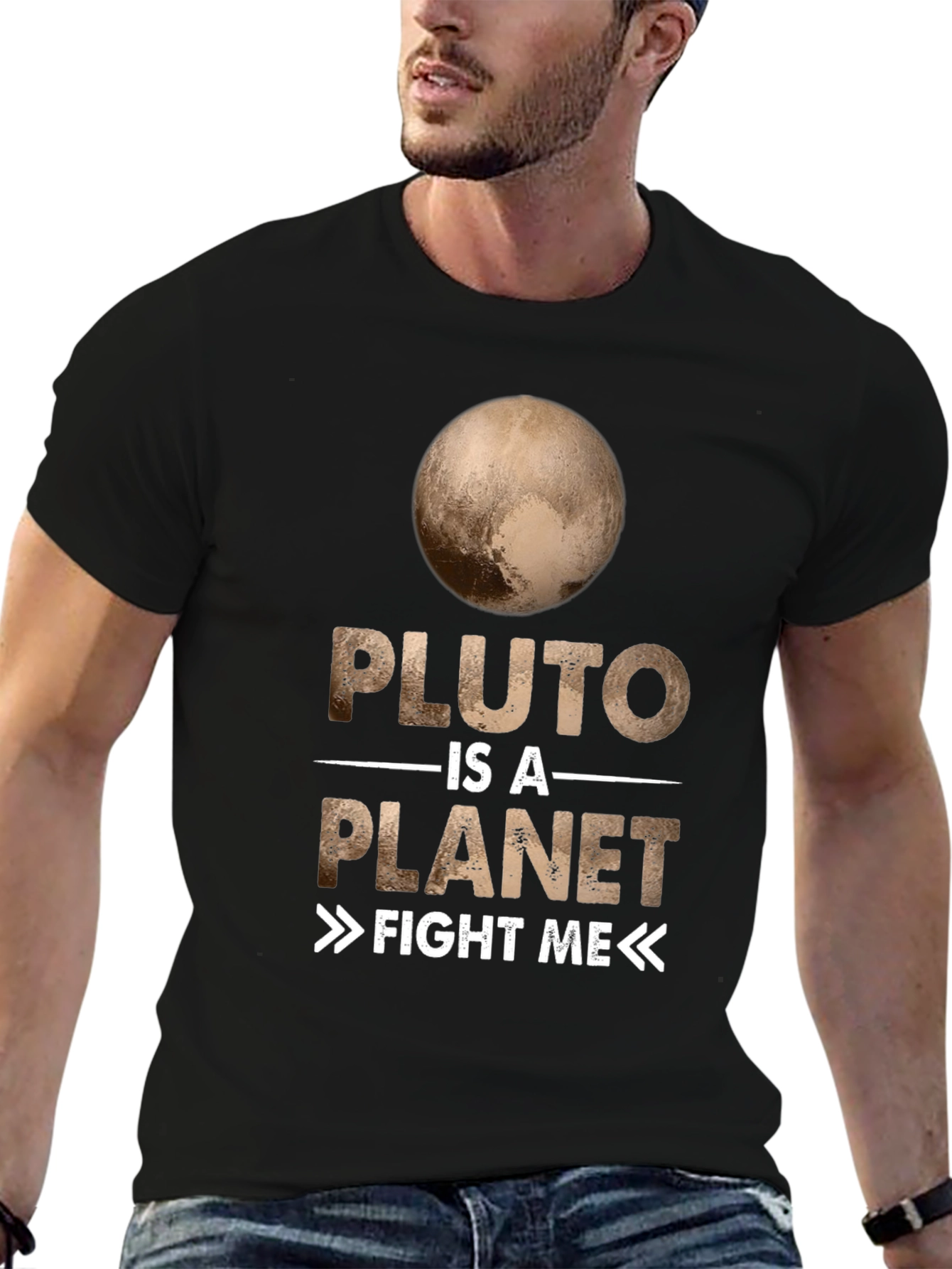 Pluto Is A Planet Mens T-Shirt
