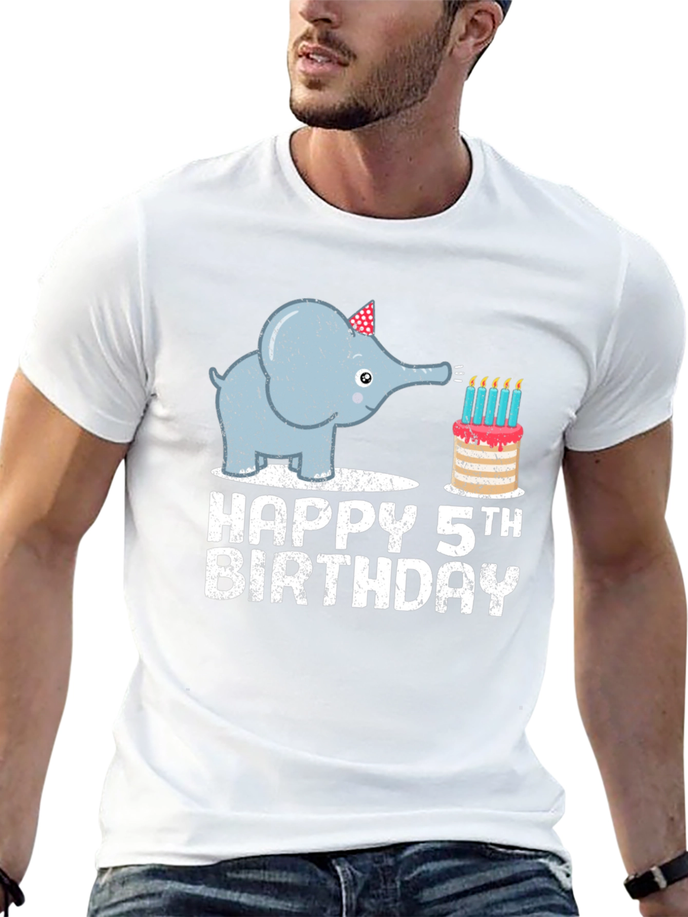 Happy 5th Birthday Elephant T-Shirt