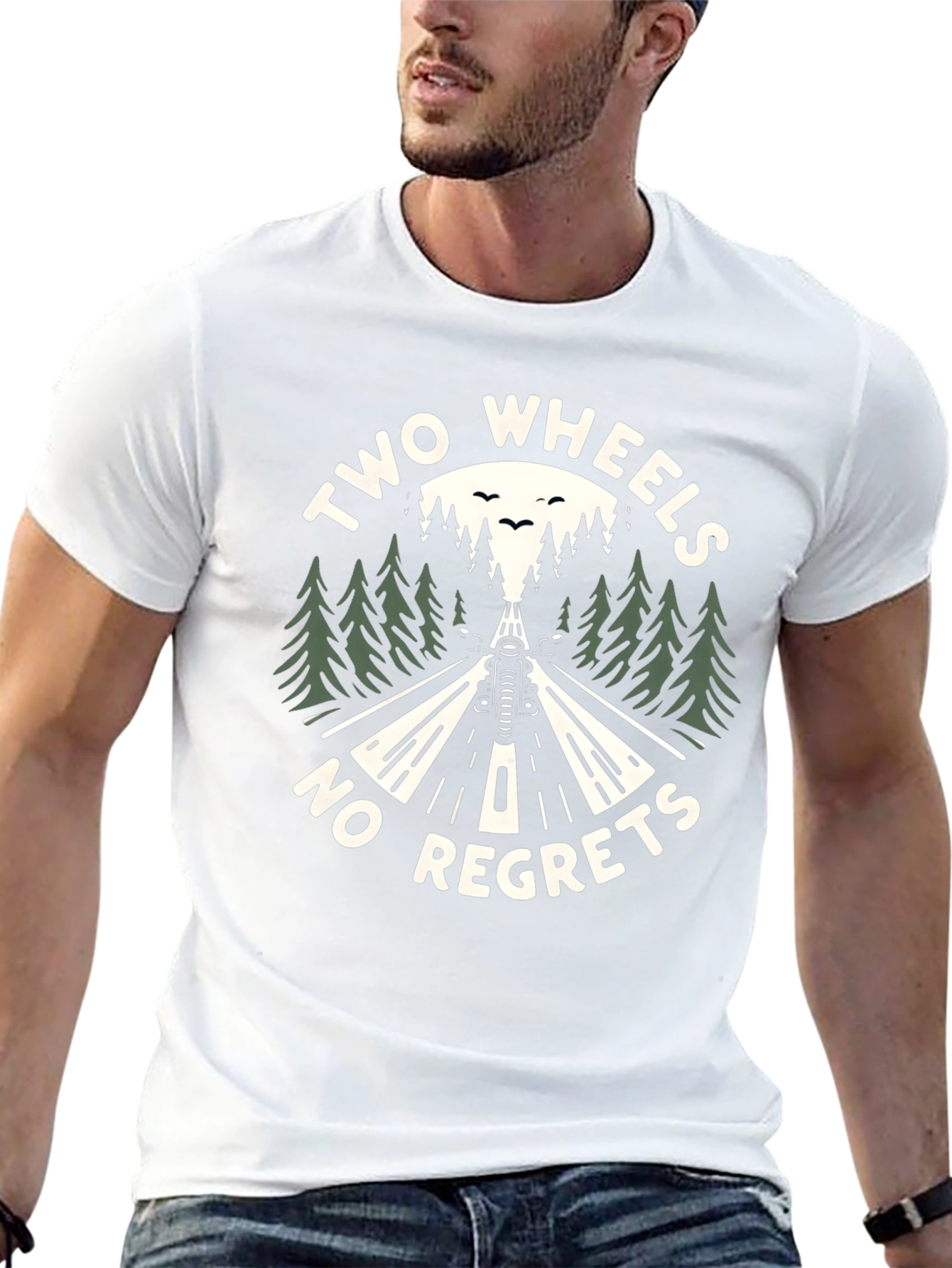 Two Wheels No Regrets Graphic T-Shirt