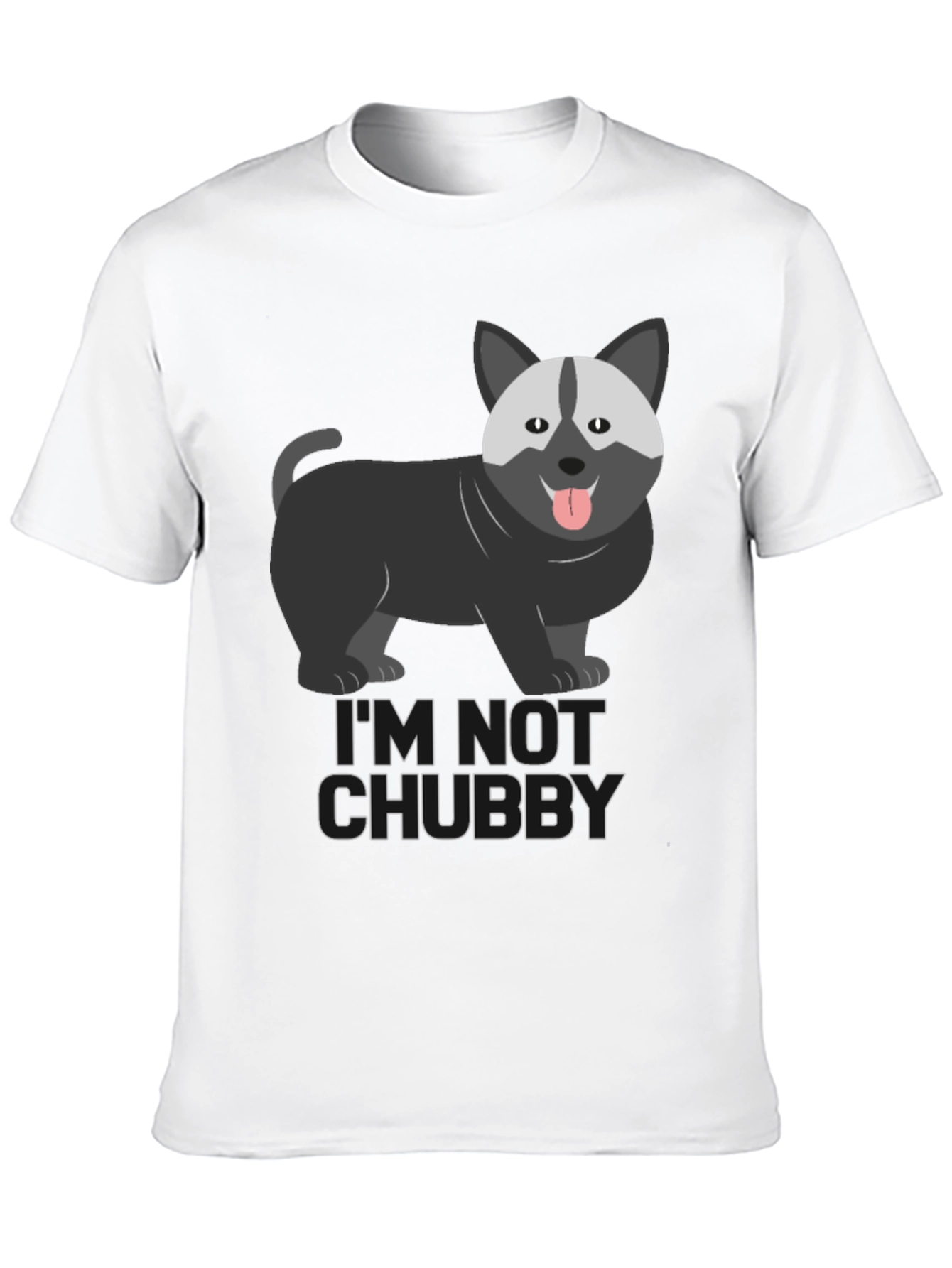 Im Not Chubby Dog Graphic T-Shirt