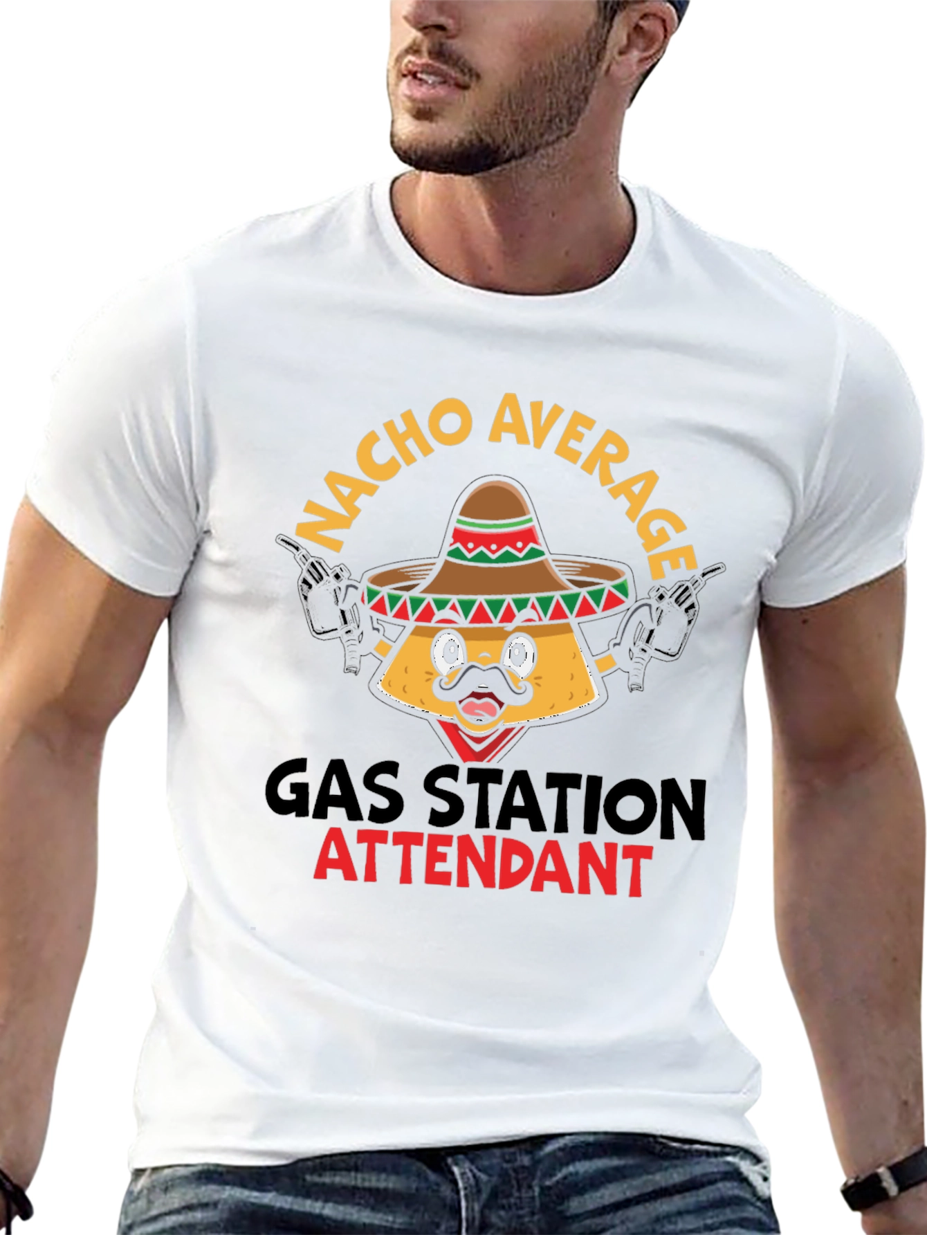 Nacho Average Gas Station Attendant Graphic Tee