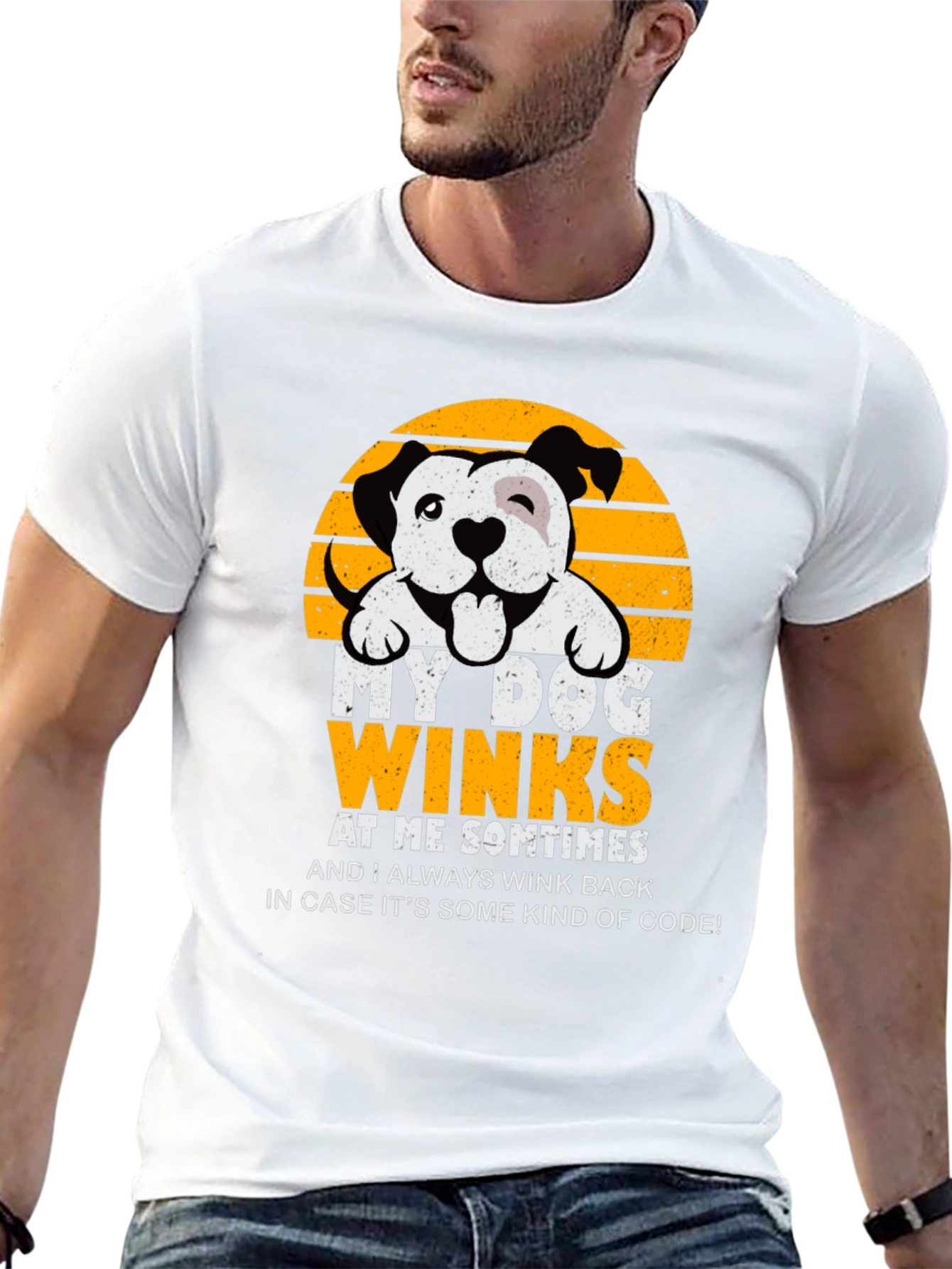 My Dog Winks T-Shirt: Funny Pet Lover Tee