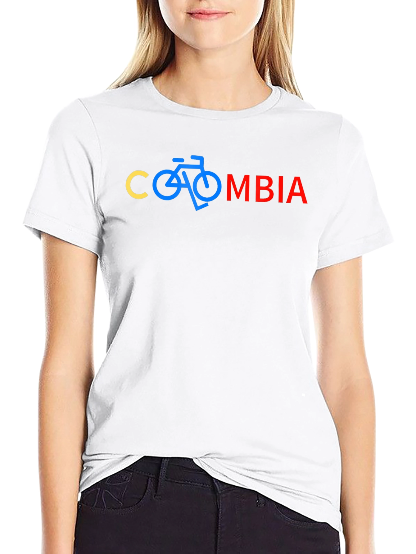 Colombia Cycling T-Shirt - Black Crew Neck Tee