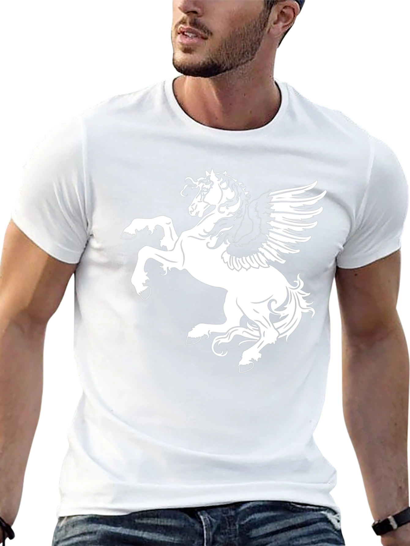 Pegasus Graphic Tee - Black Cotton