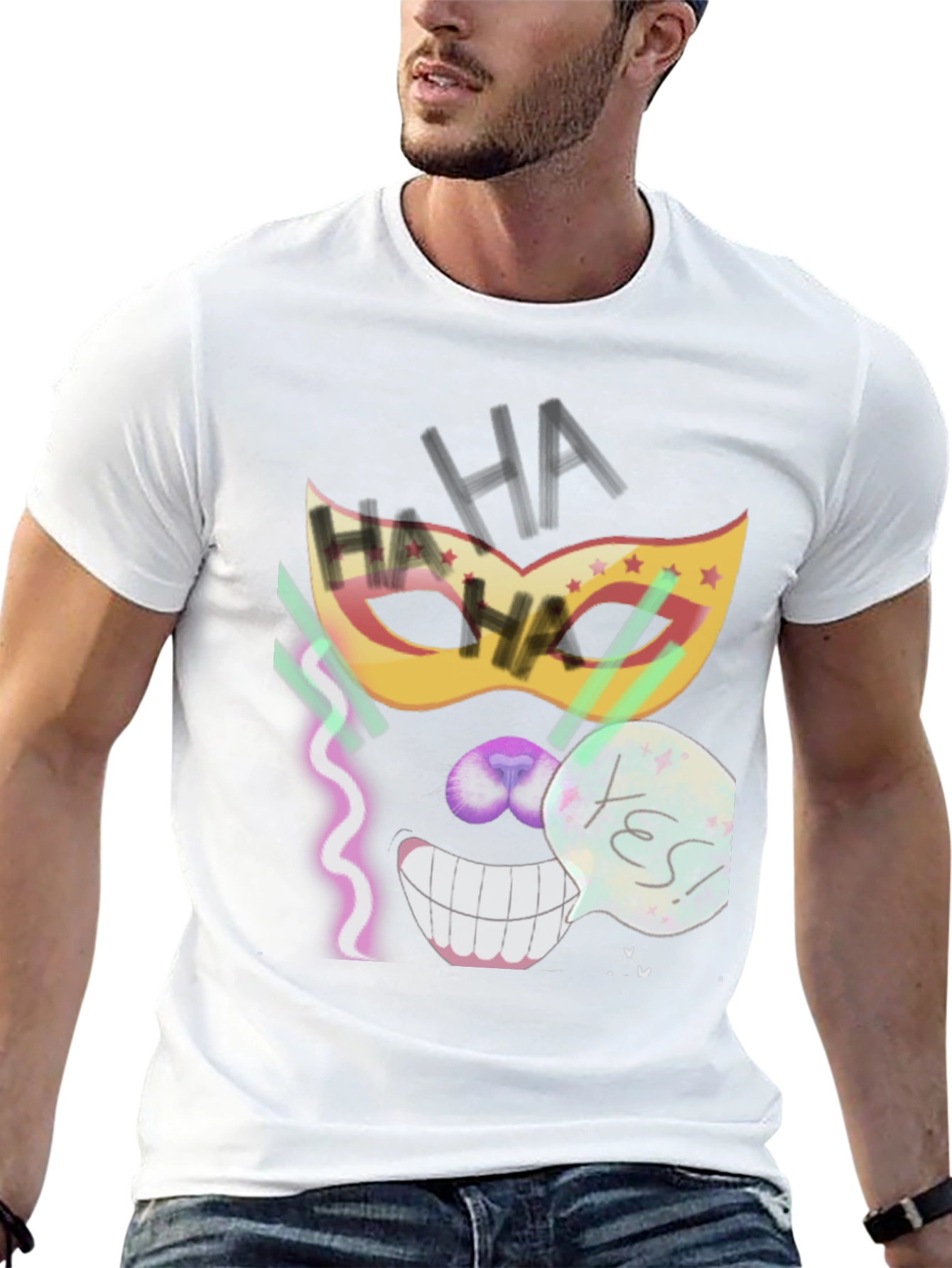 Crazy Mask Tee: Cheshire Cat Grin