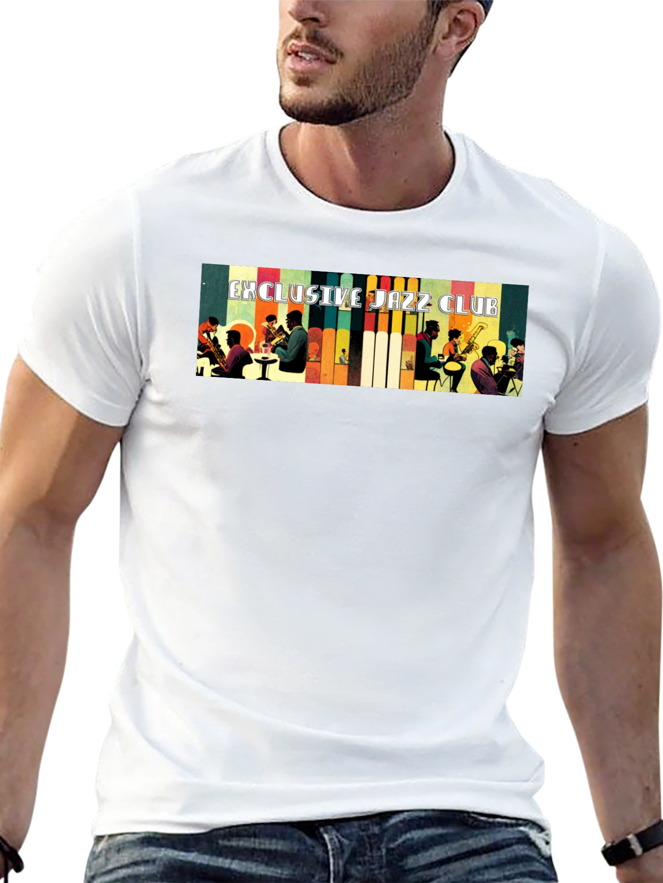 Exclusive Jazz Club Graphic Black T-Shirt