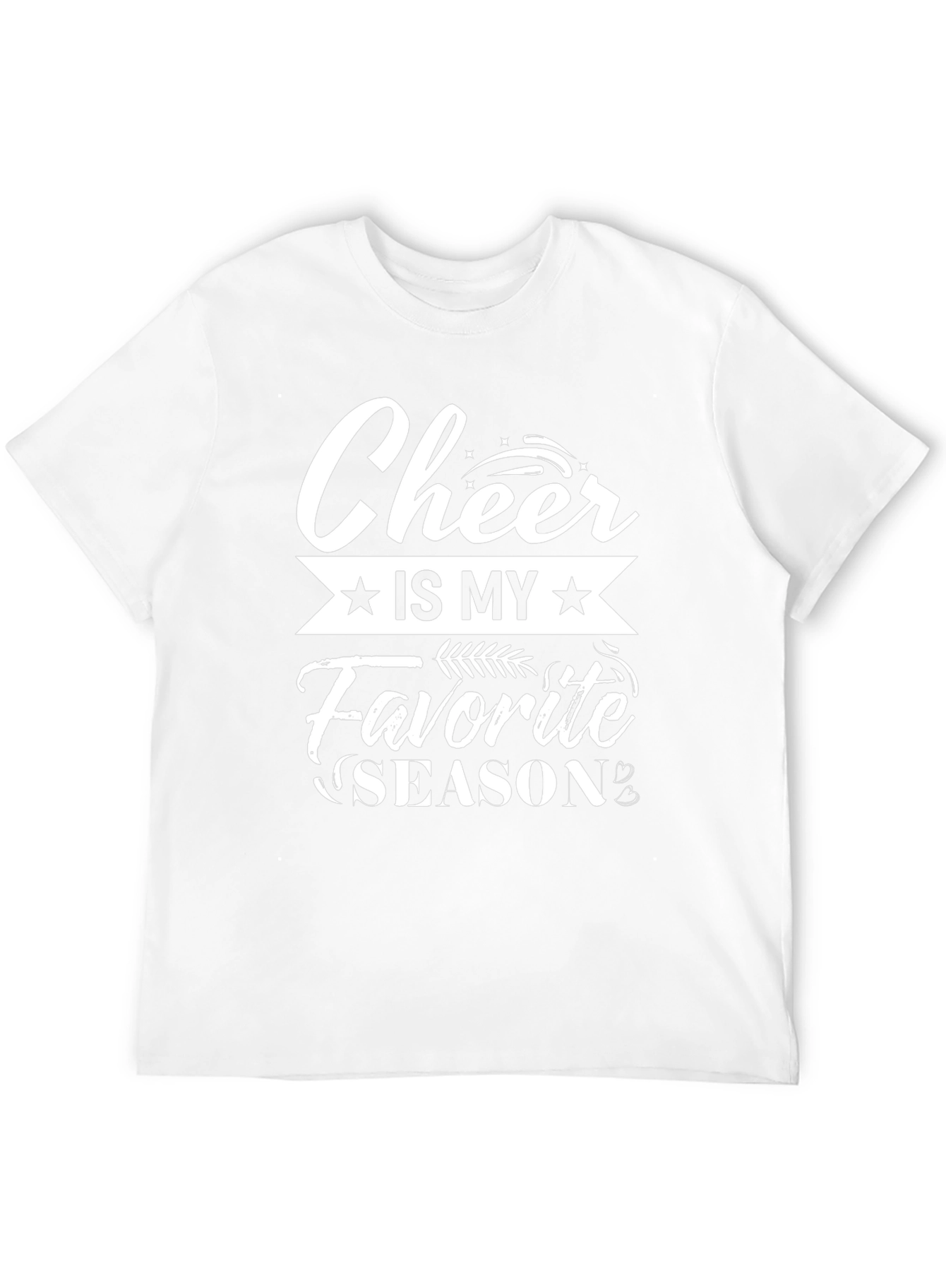 Cheer Is My Favorite Season Black T-Shirt